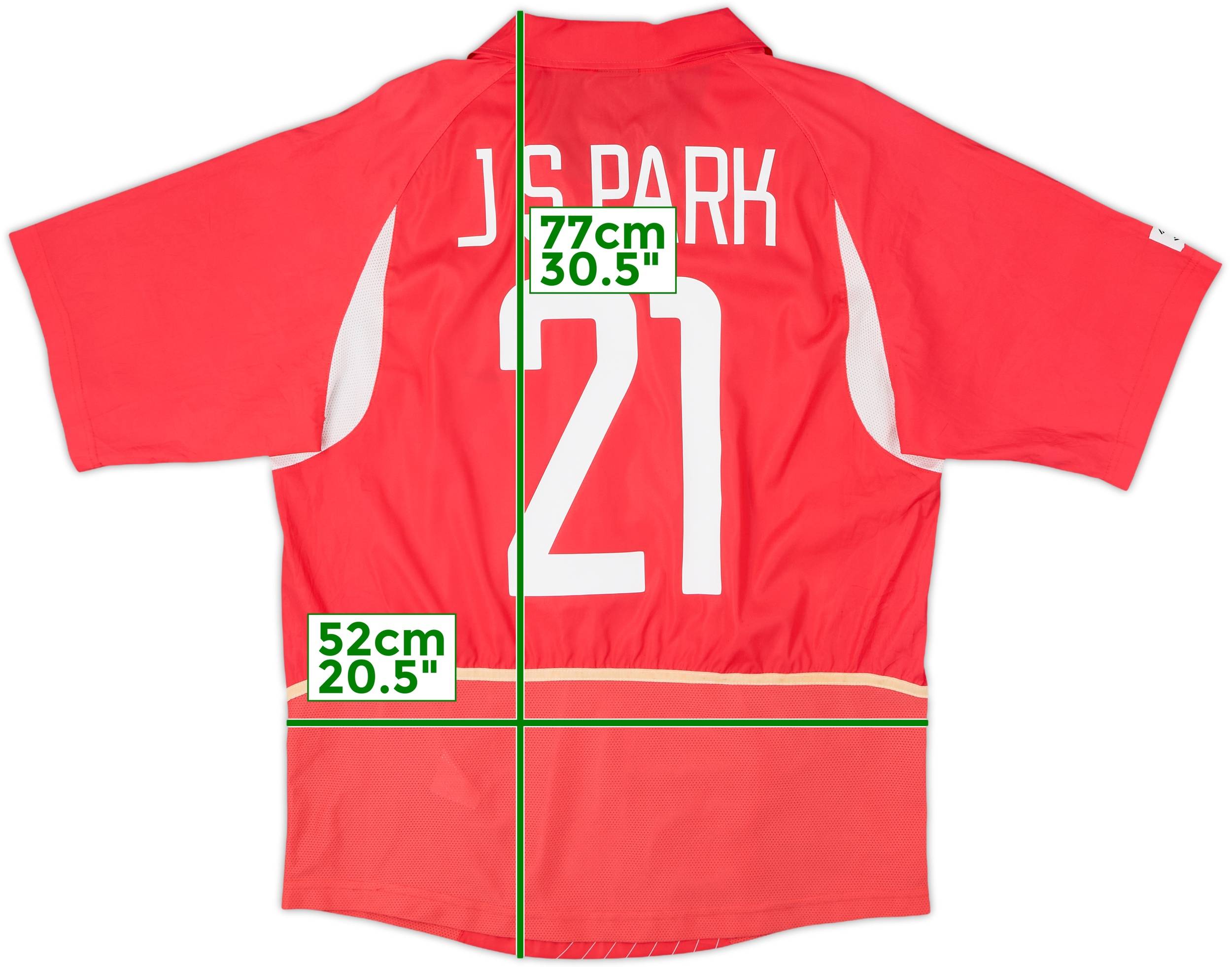 2002-03 South Korea Home Shirt J.S.Park #21 - 5/10 - (M)