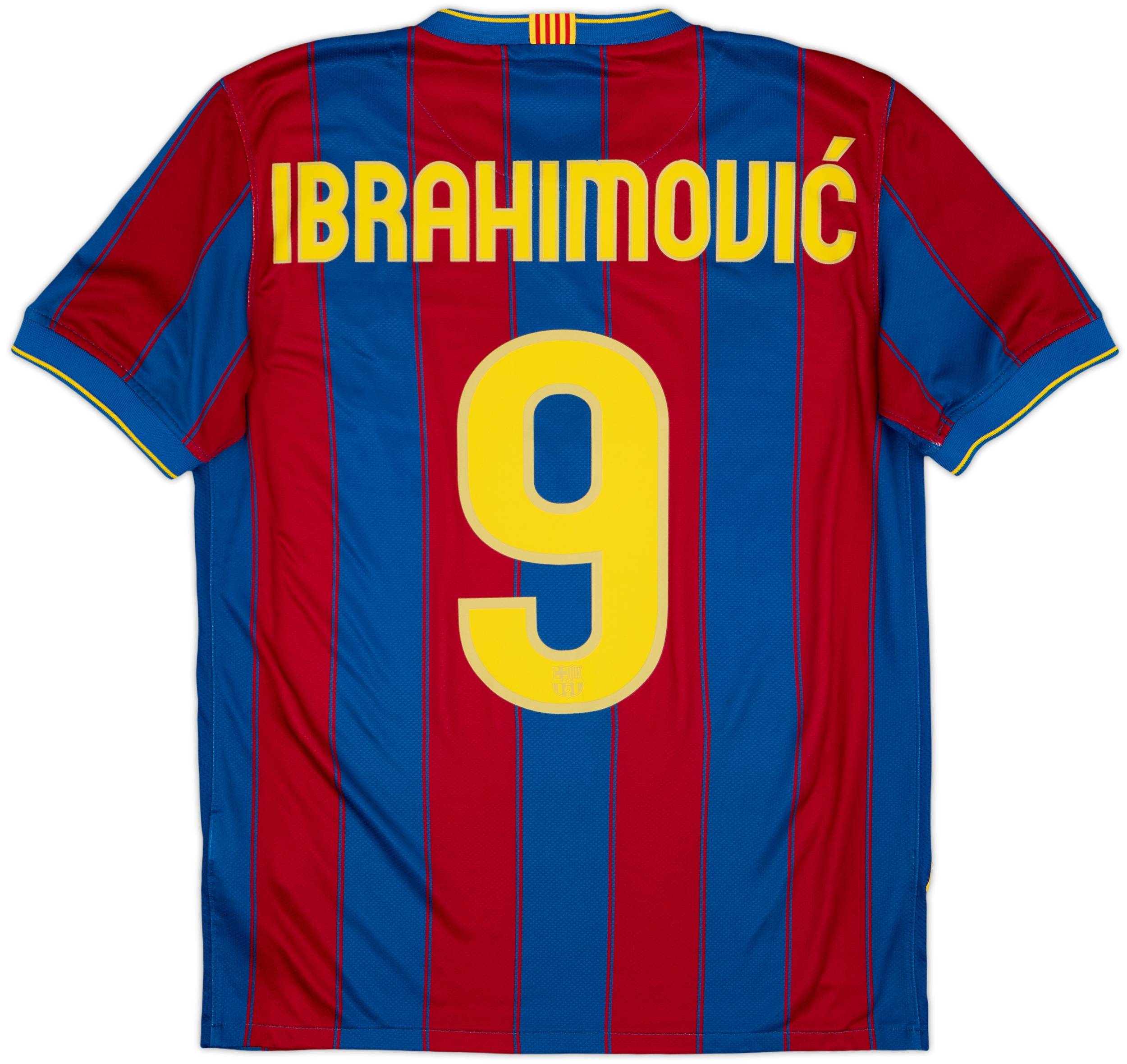 2009-10 Barcelona Home Shirt Ibrahimovic #9 - 9/10 - (S)
