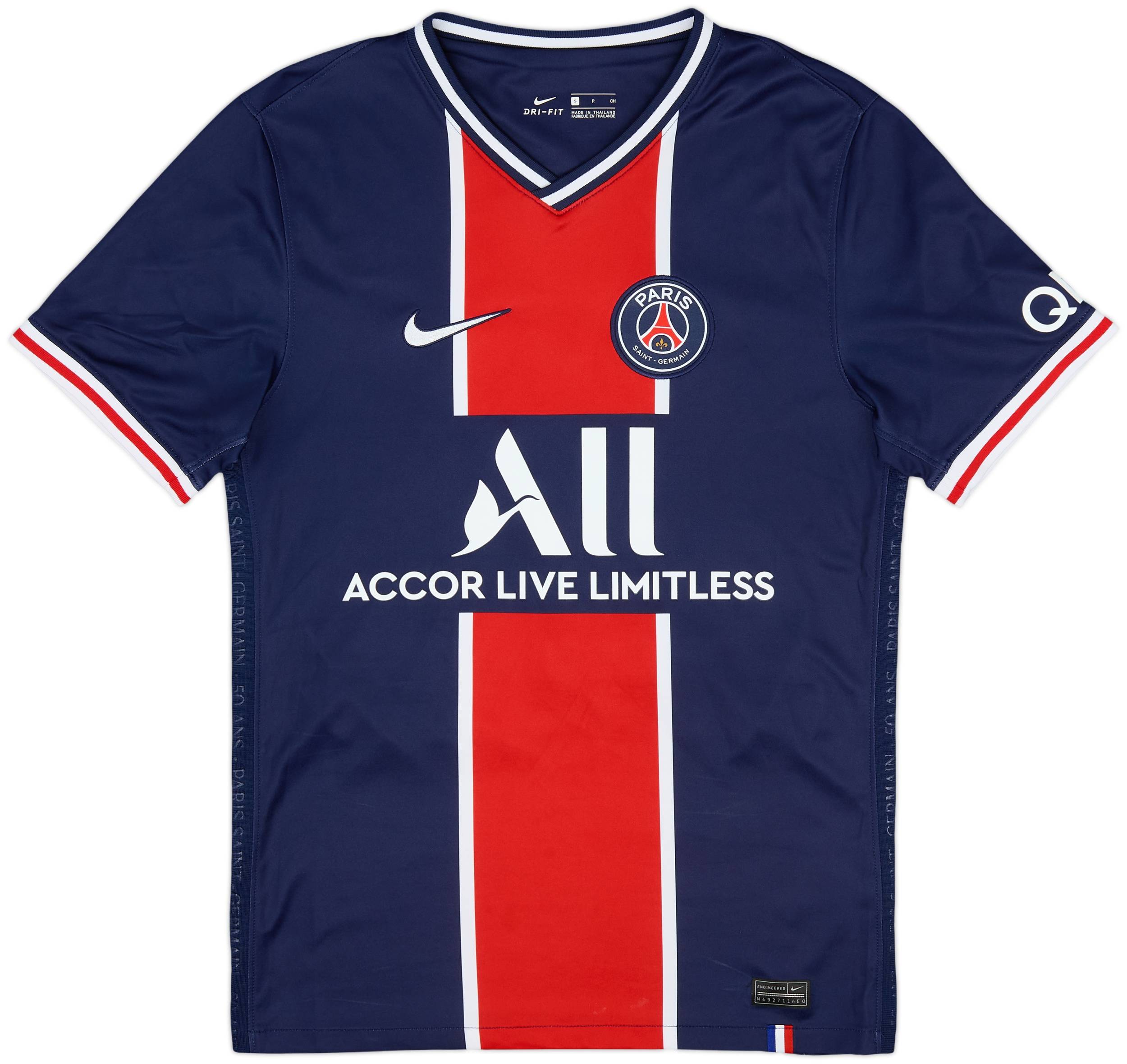 2020-21 Paris Saint-Germain Home Shirt Mbappe #7 - 8/10 - (S)