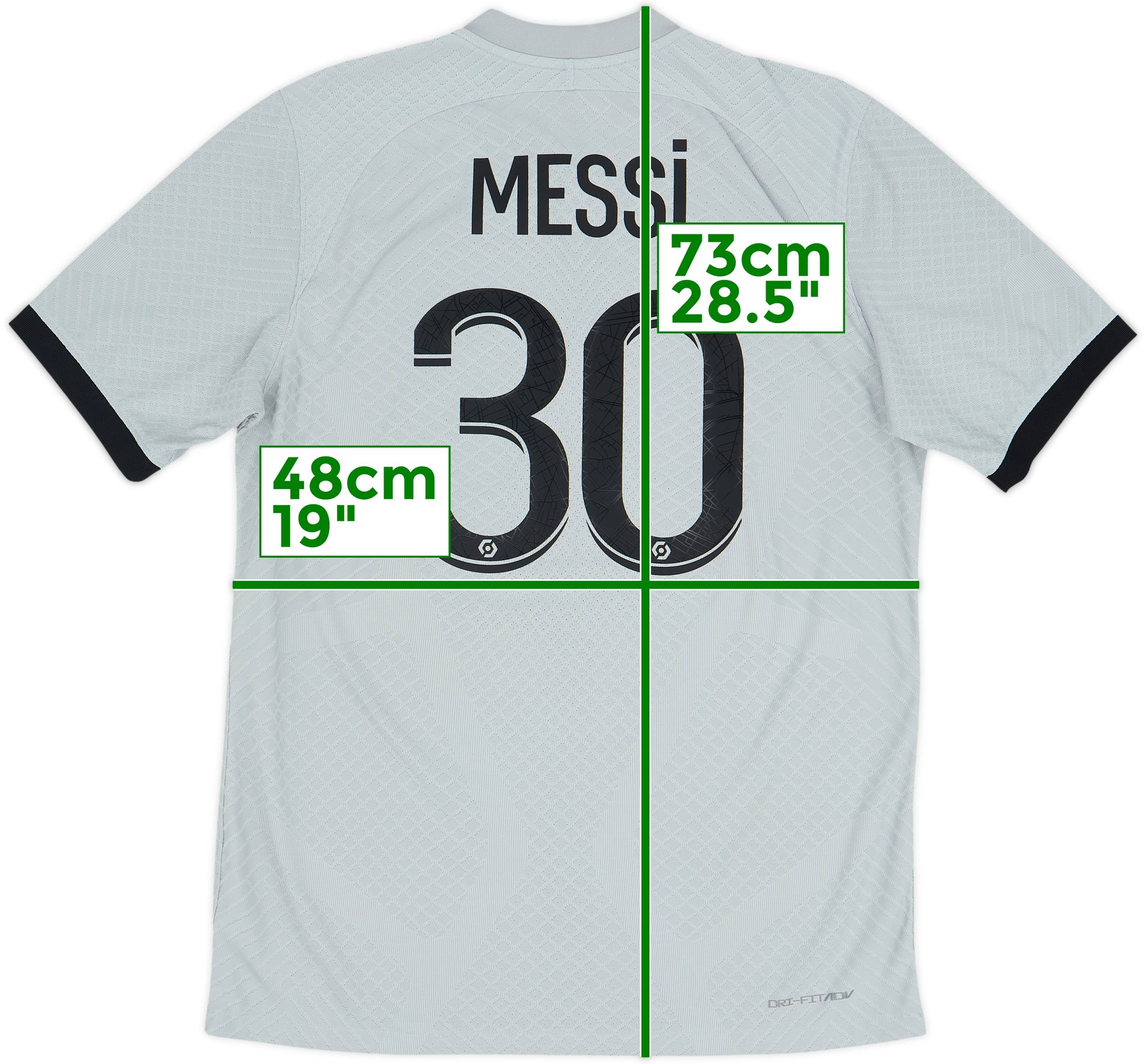 2022-23 Paris Saint-Germain Authentic Away Shirt Messi #30 - 8/10