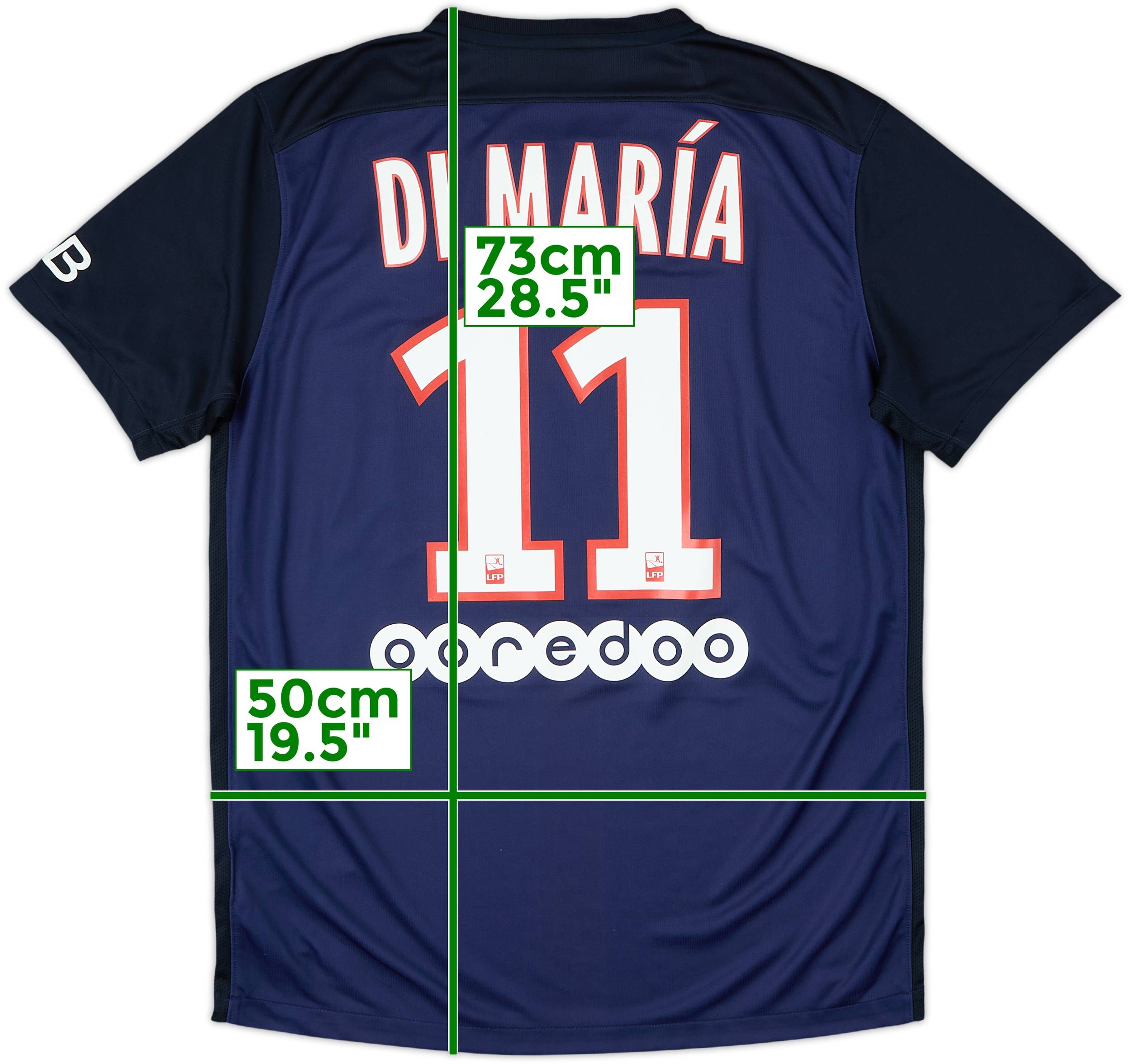 2015-16 Paris Saint-Germain Home Shirt Di Maria #11 - 8/10 - (M)