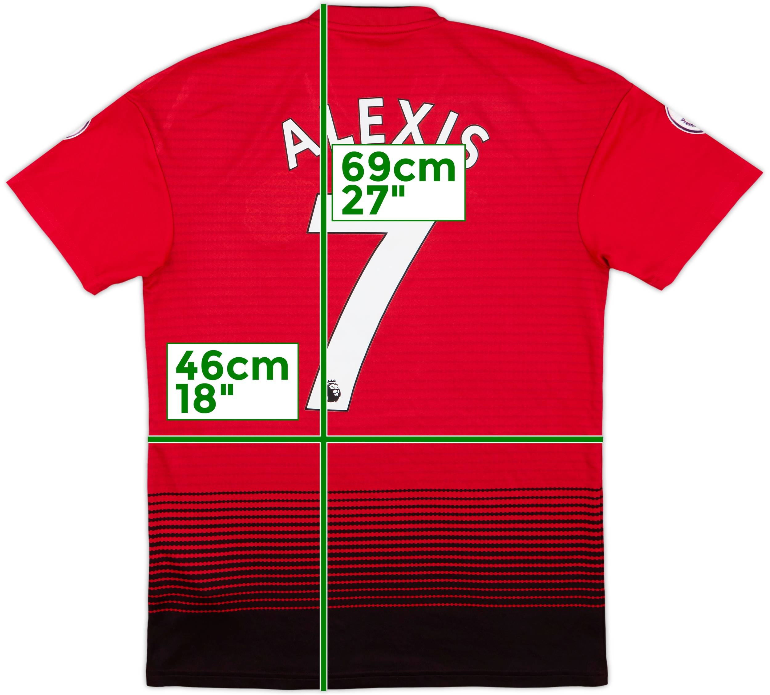 2018-19 Manchester United Home Shirt Alexis #7 6/10 (S)