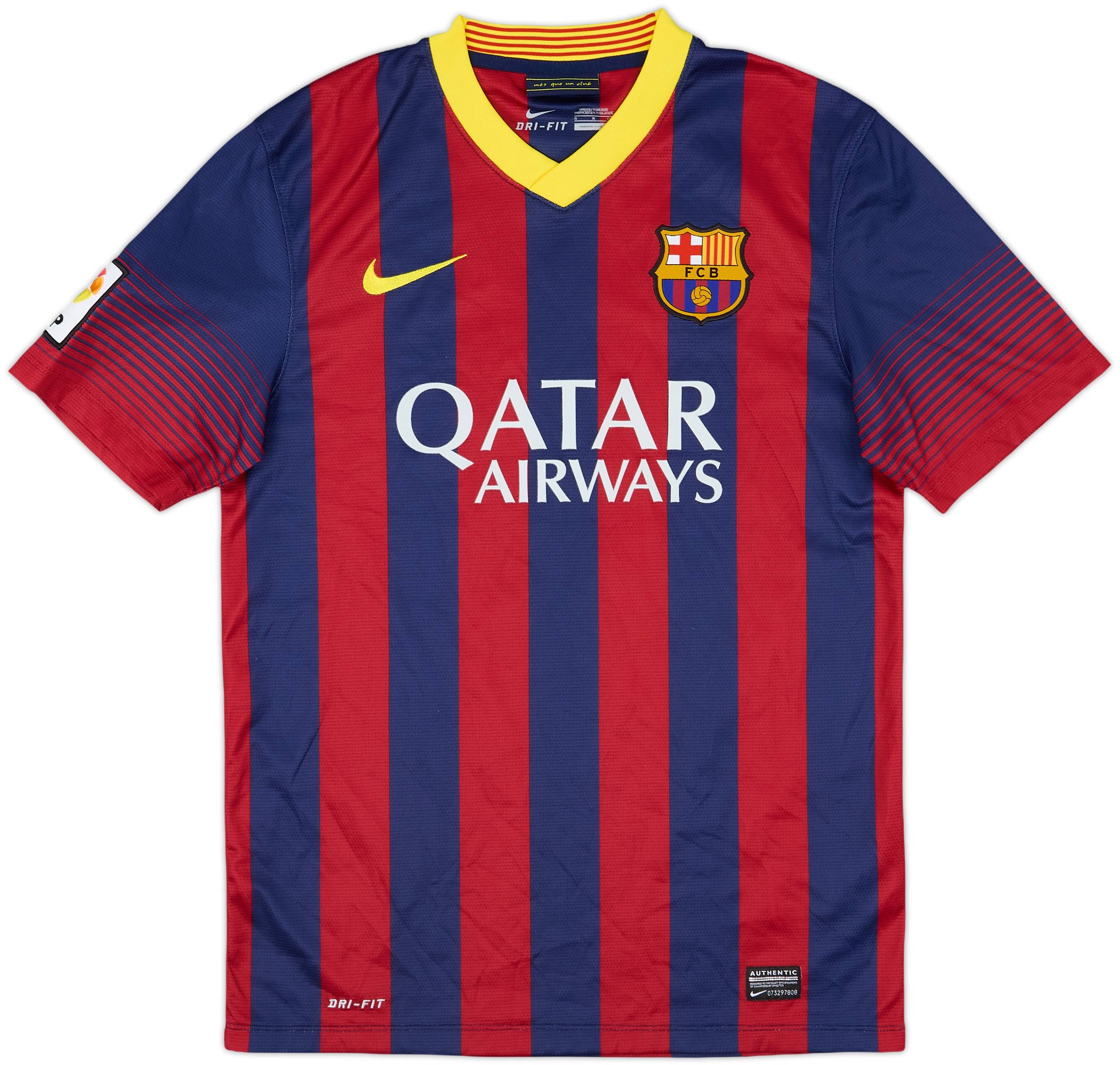 2013-14 Barcelona Home Shirt A.Iniesta #8 - 8/10 - (S)