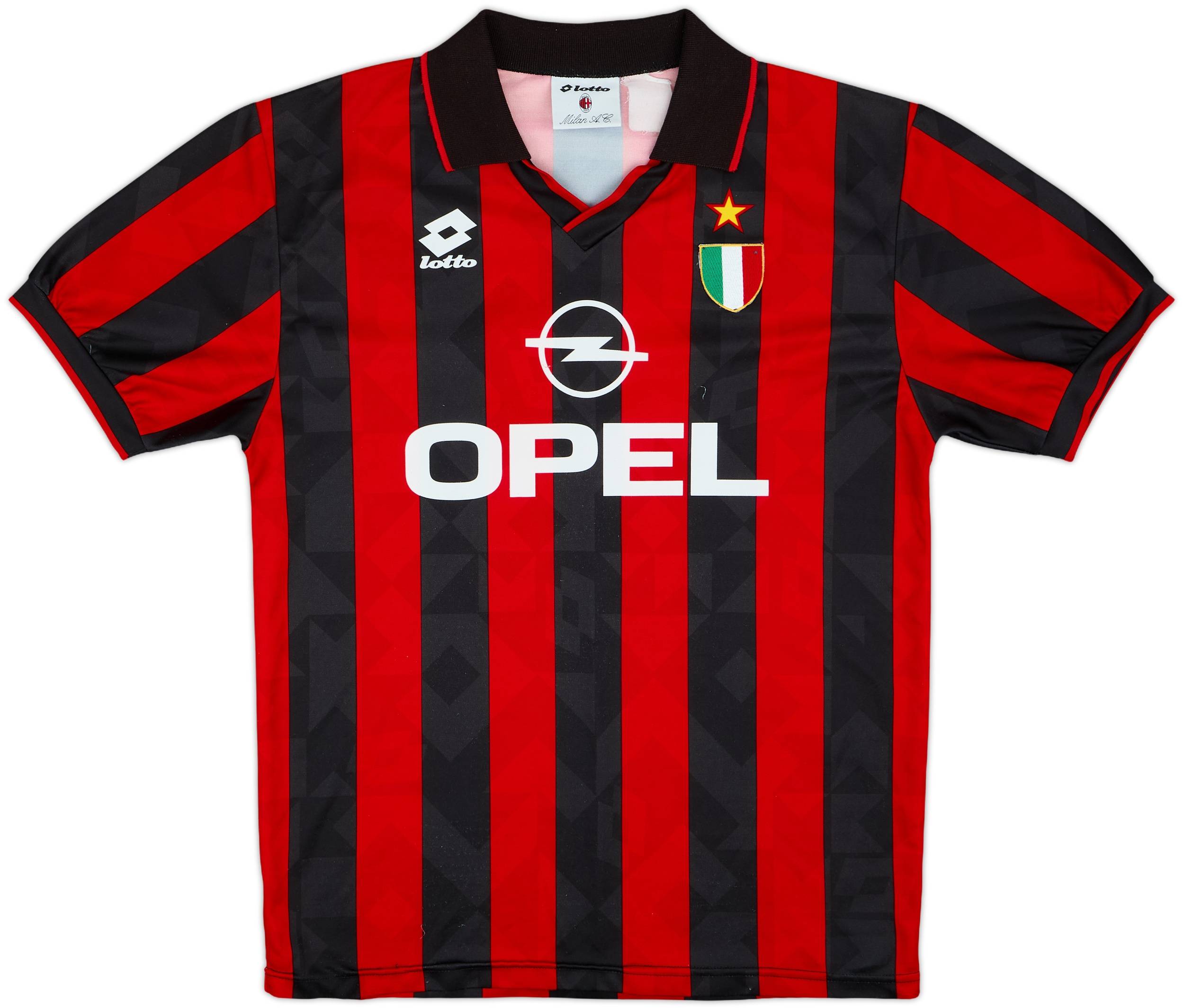 ウェア AC MILAN 94/95 CHAMPIONS LEAGUE Model 1994-95 AC Milan *CHAMPIONS LEAGUE* home jersey - L • RB
