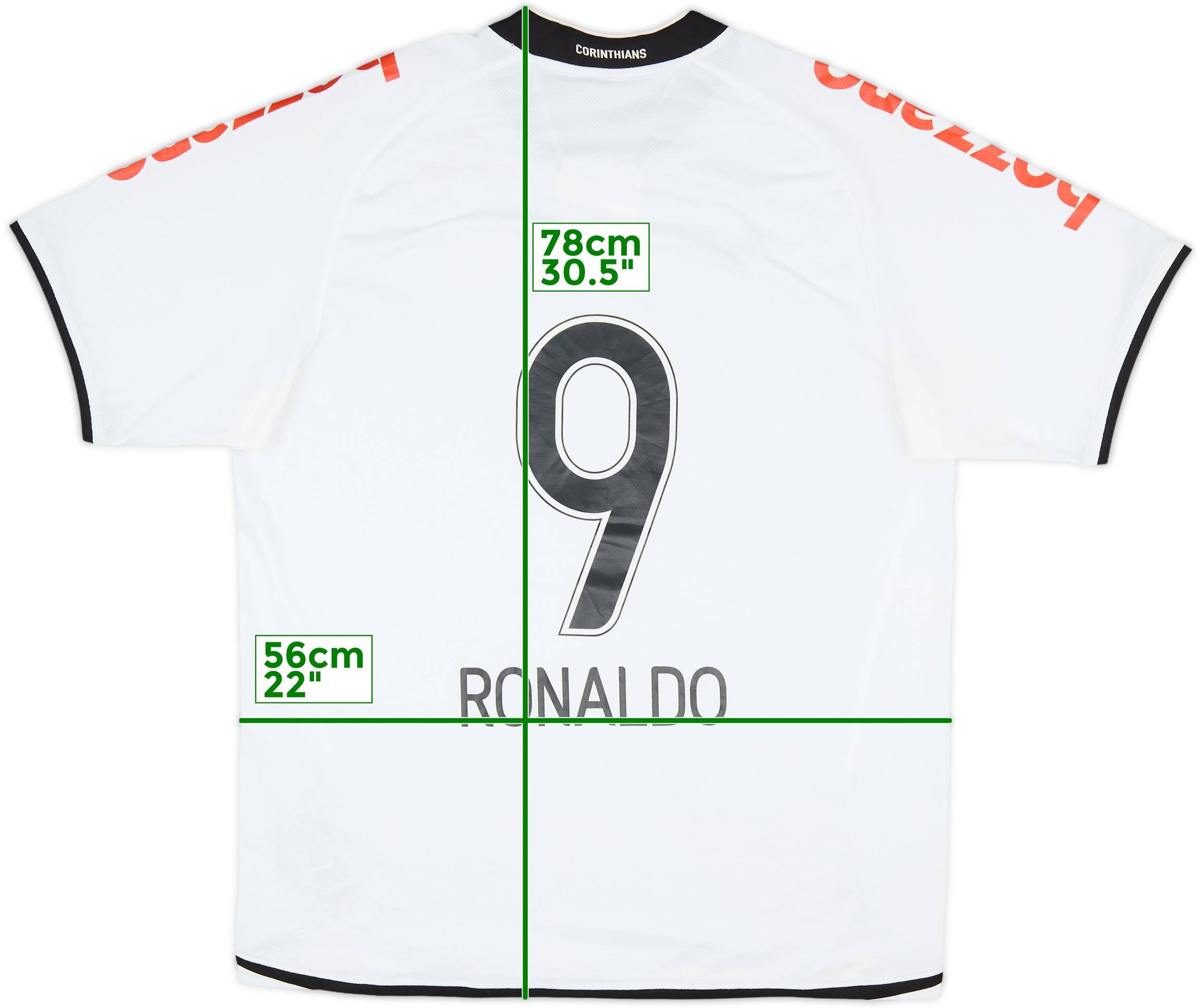 2009 Corinthians Home Shirt Ronaldo #9 - 8/10 - (L)