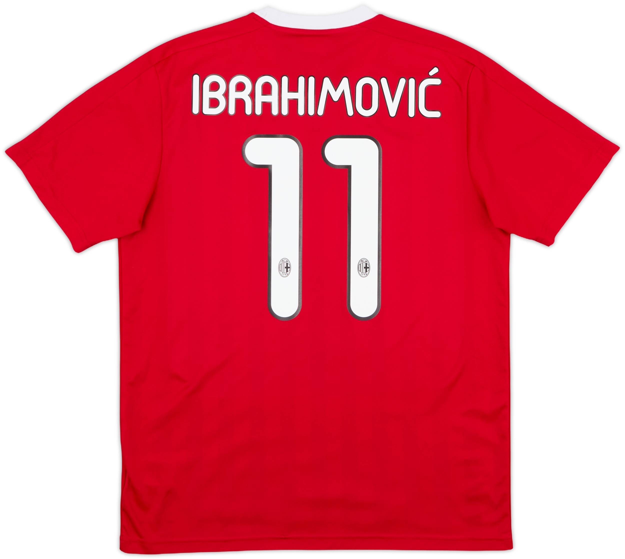 2011-12 AC Milan Basic Home Shirt Ibrahimovic #11 - 6/10 - (M)