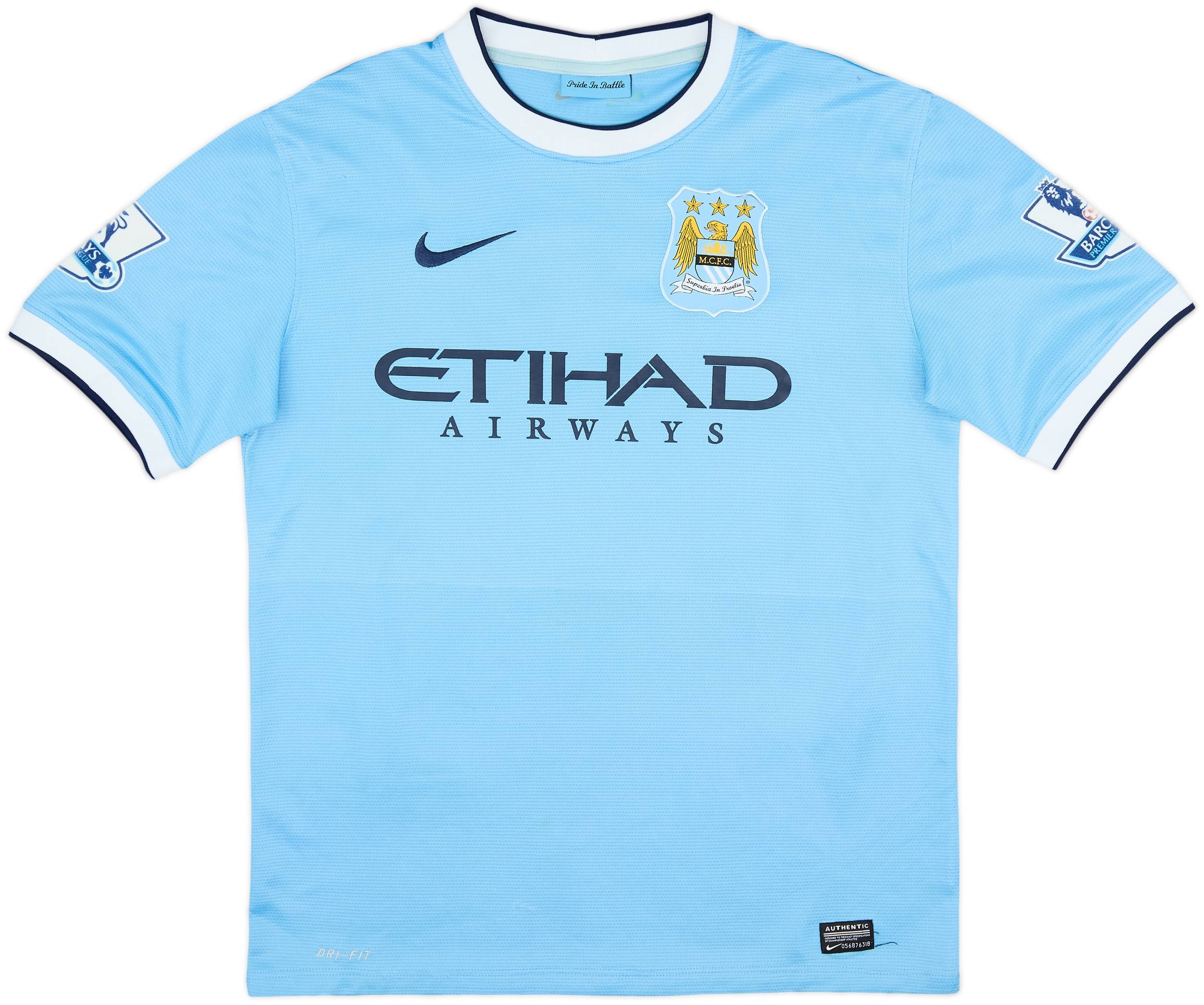 2013-14 Manchester City Home Shirt Silva #21 - 6/10 - (M)