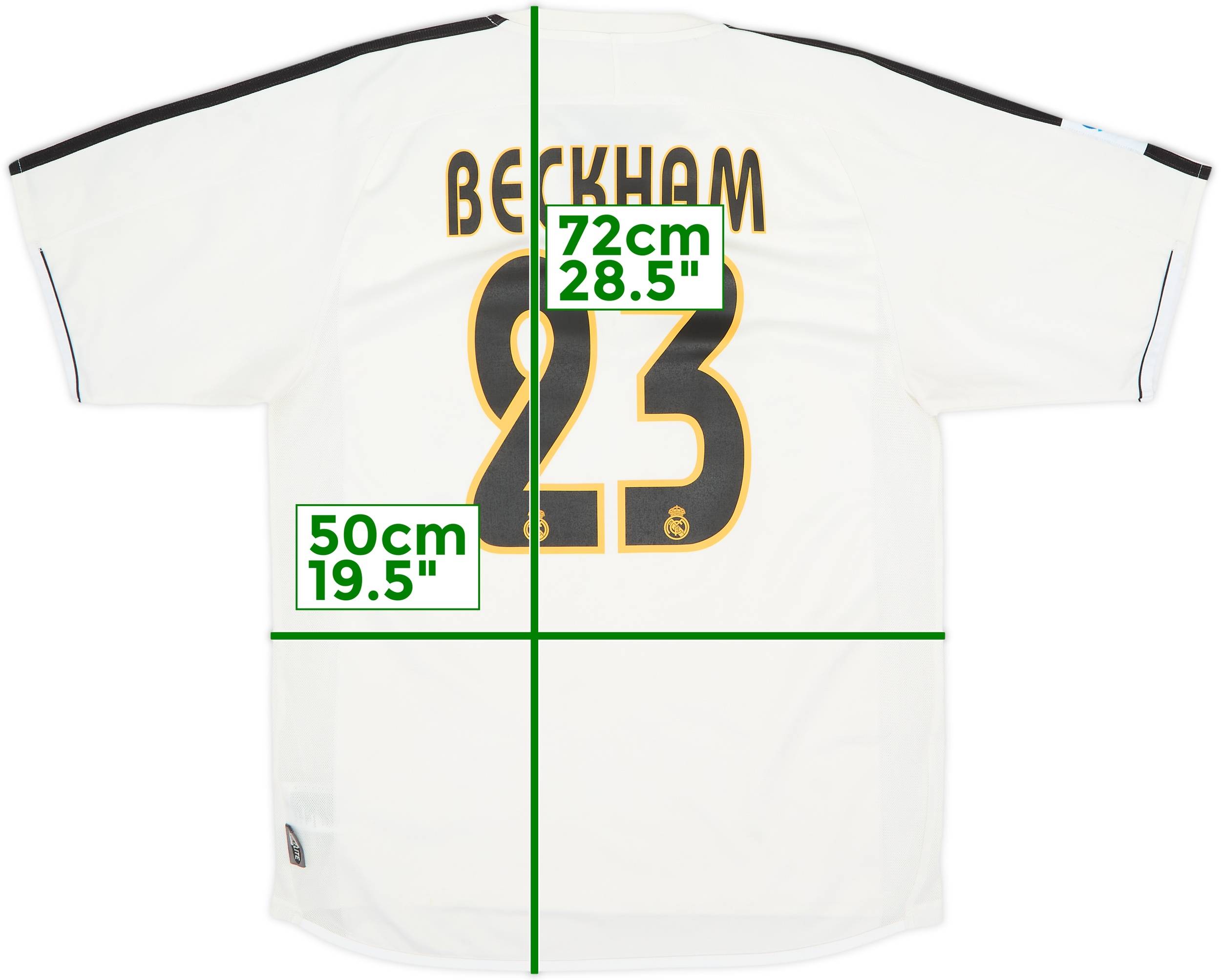 2003-04 Real Madrid Home Shirt Beckham #23 - 6/10 - (S)