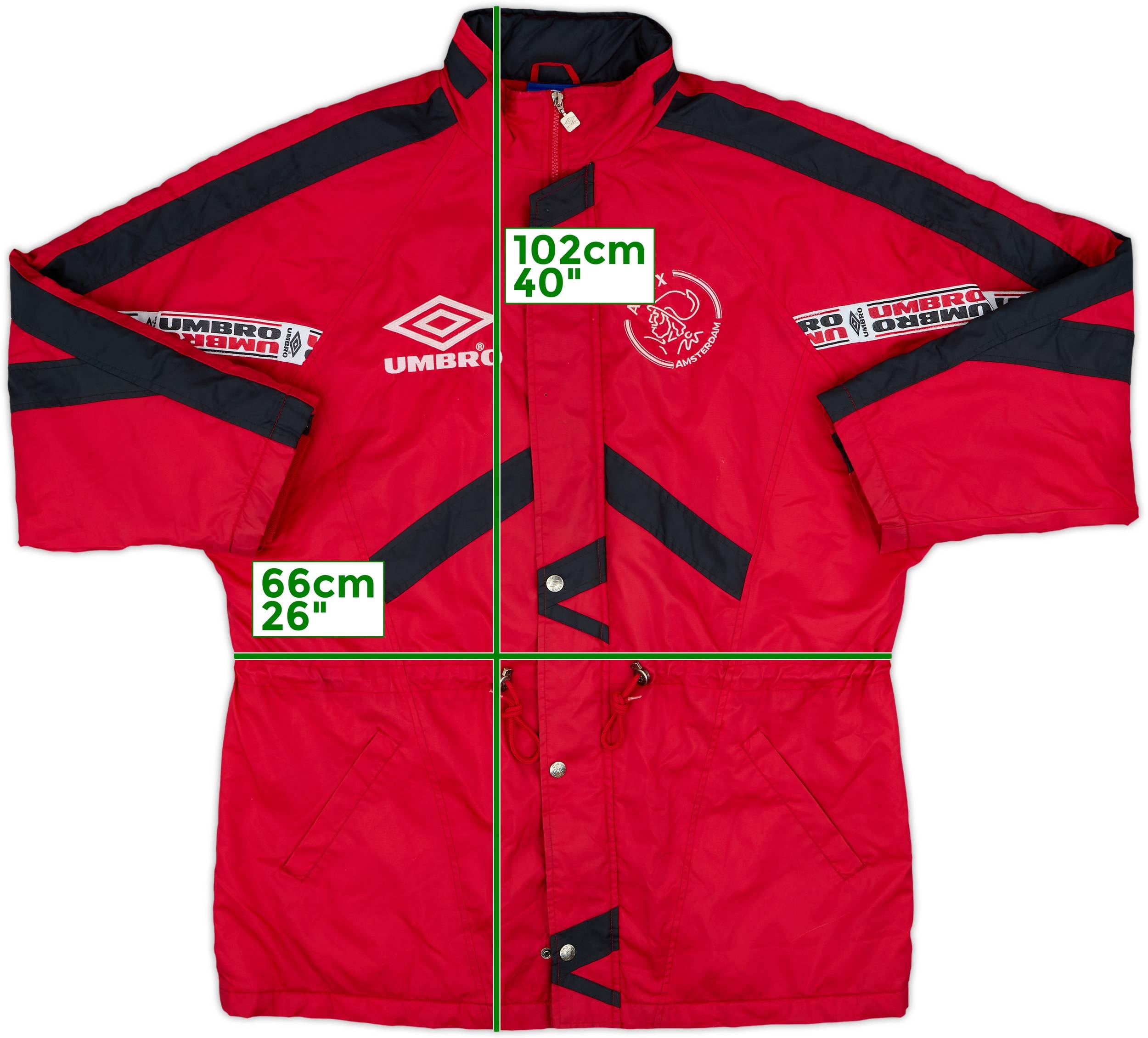 ウェア 1994-95 Ajax Umbro Padded Bench Coat 1994-95 Ajax Umbro Padded Bench Coat - 7/10 - (XXL)