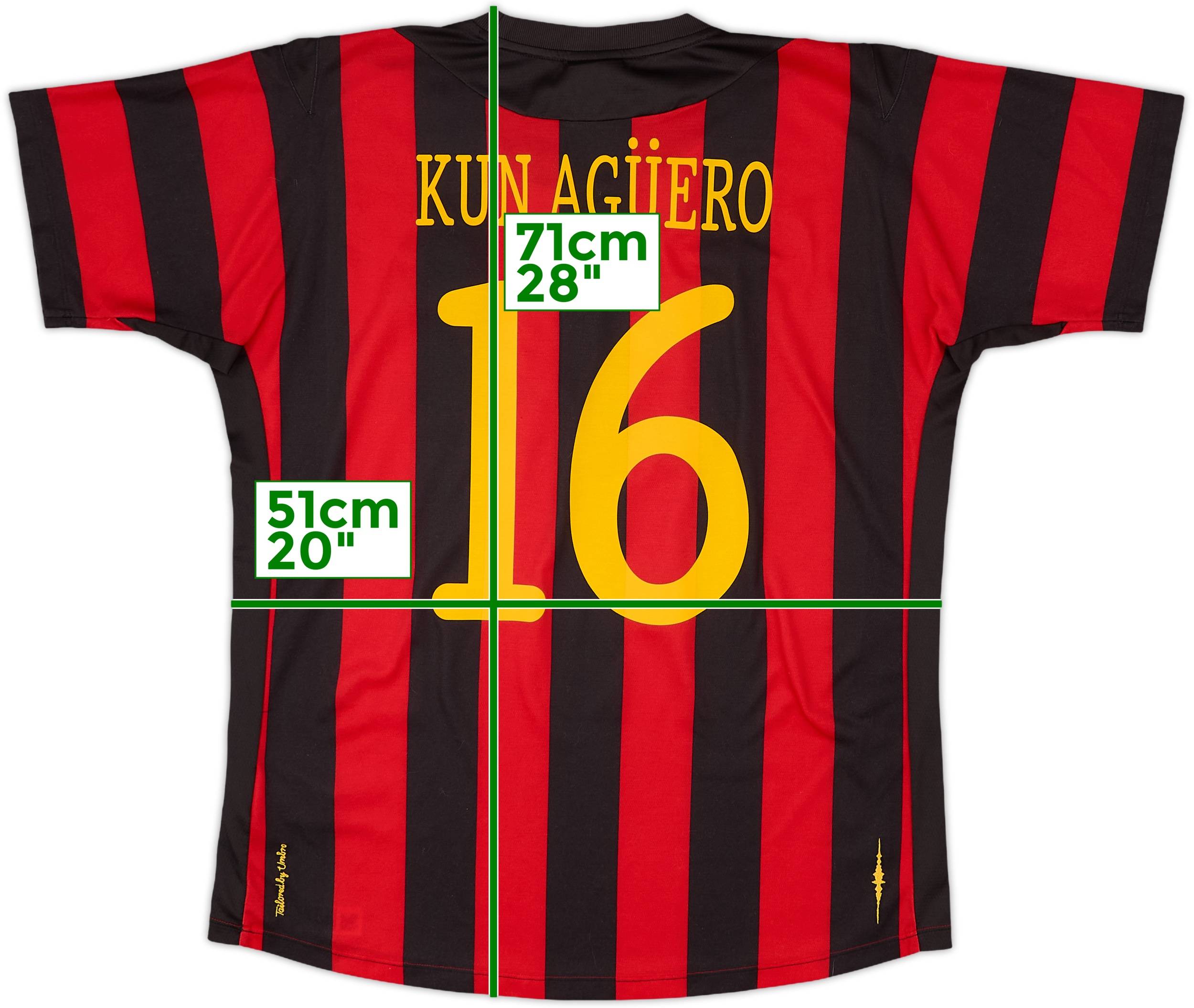 2011-12 Manchester City Away Shirt Kun Aguero #16 - 7/10 - (M)