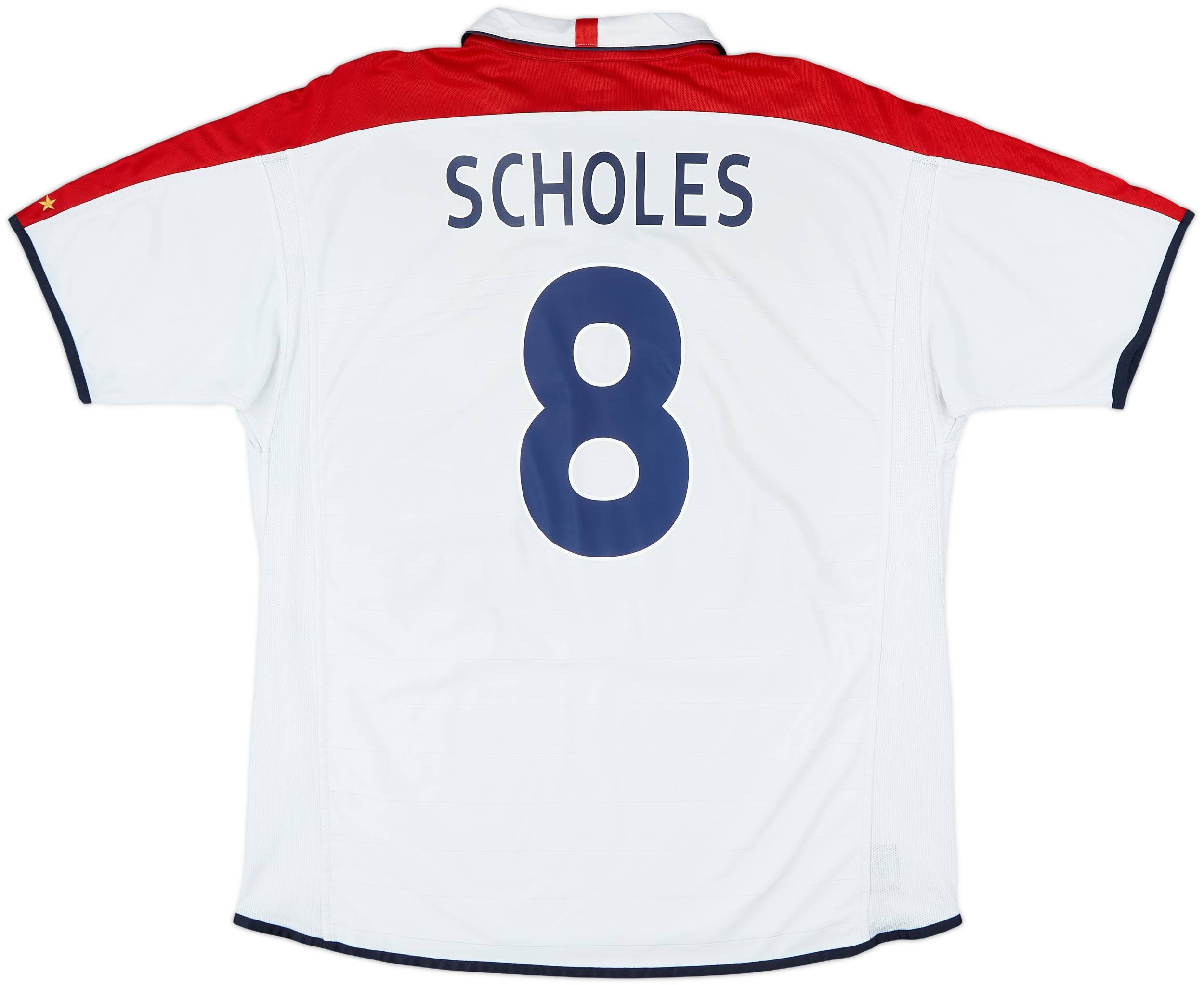 2003-05 England Home Shirt Scholes #8 - 7/10 - (XXL)
