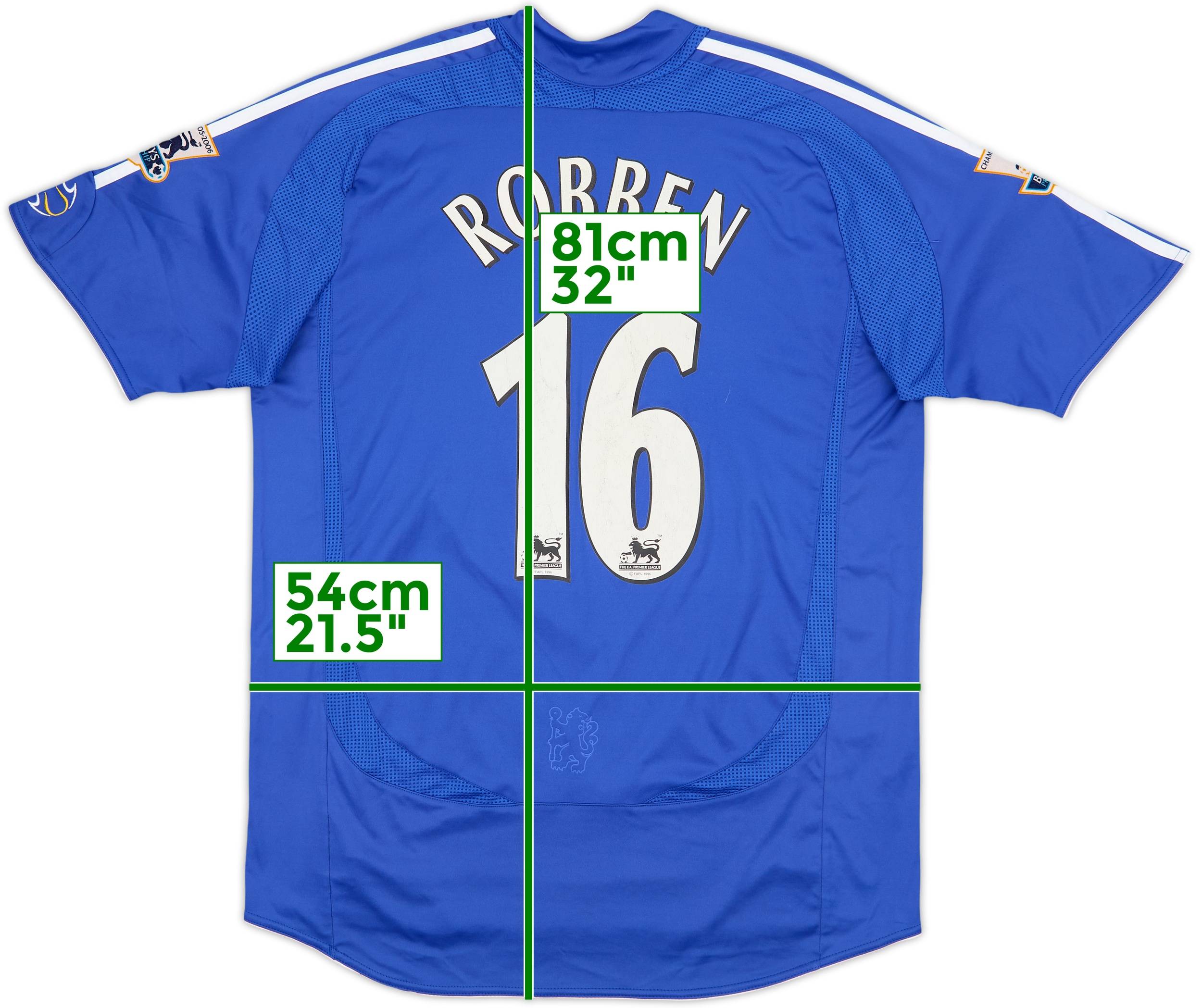 2006-08 Chelsea Home Shirt Robben #16 - 6/10 - (L)