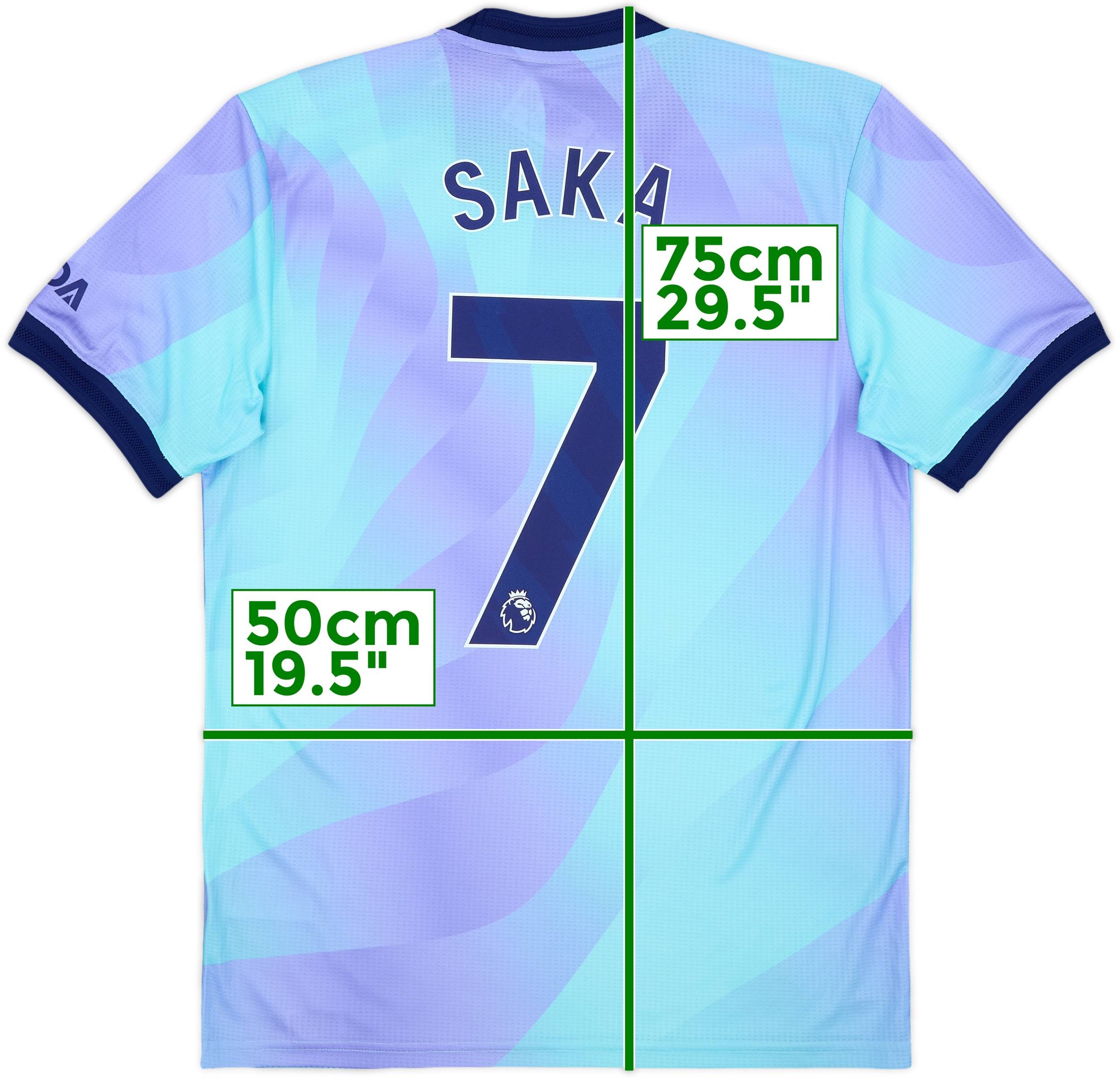アーセナル 2024-2025 3rdユニフォーム 7番SAKA 2024-25 Arsenal Authentic Third Shirt Saka #7 (M)
