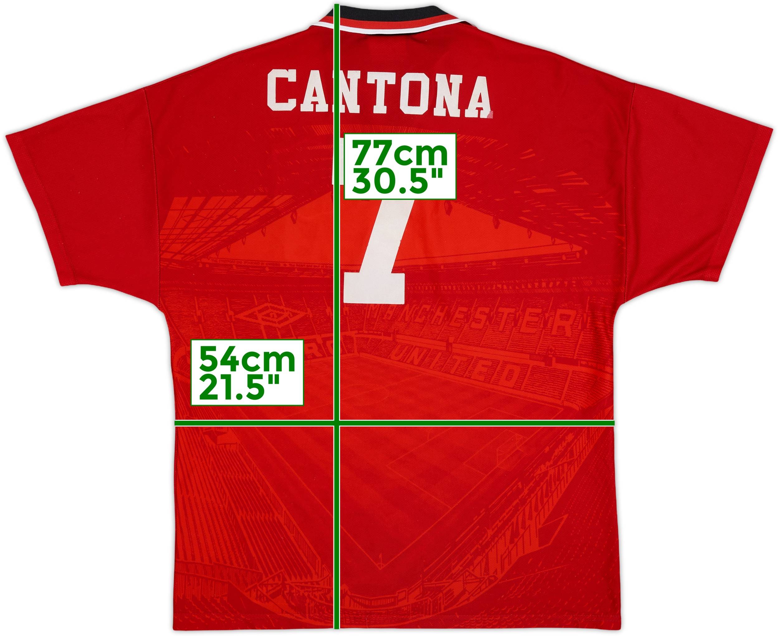 1994-96 Manchester United Home Shirt Cantona #7 - 8/10 - (L)