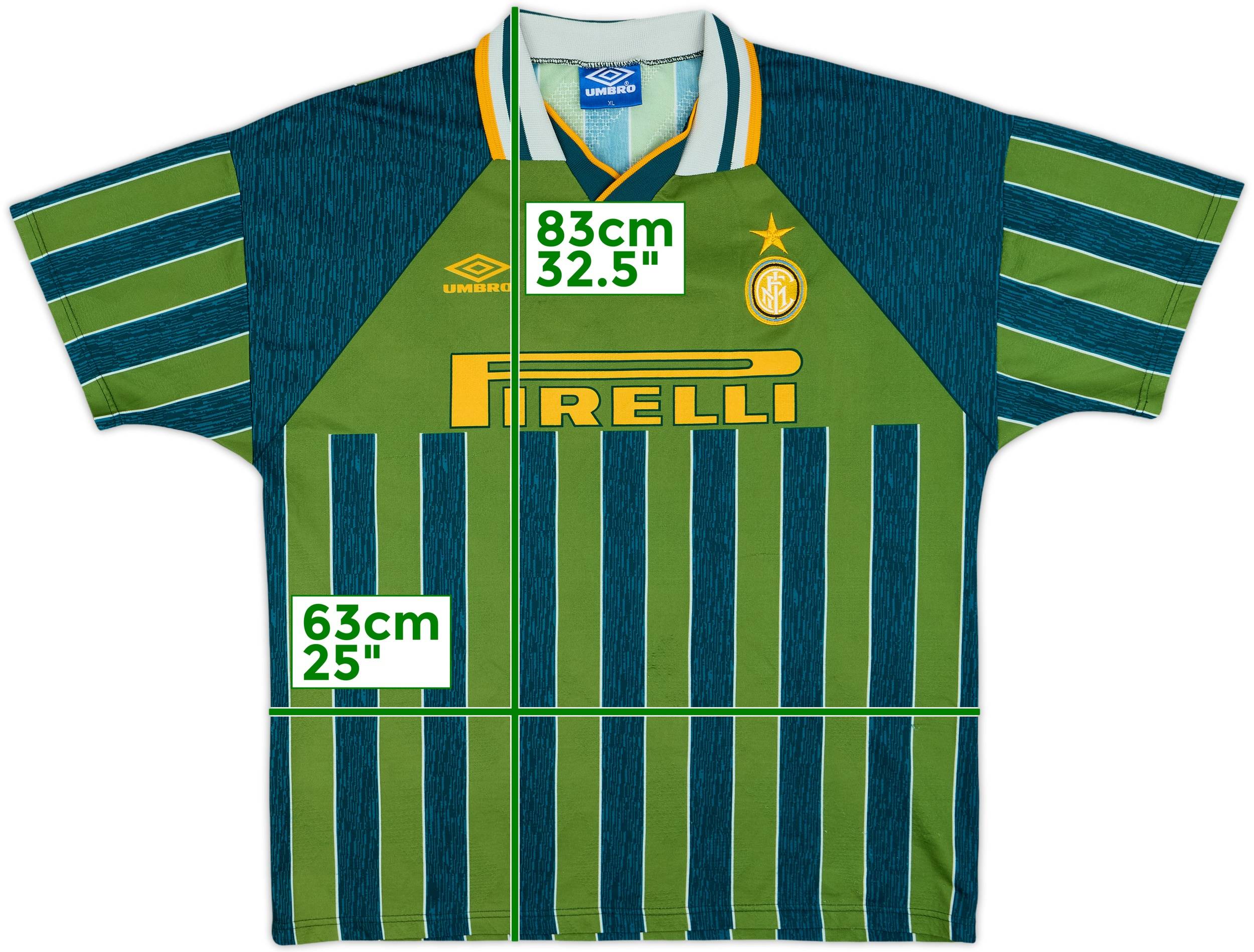 ウェア Inter Milan 95/96 Away Uniform 1995-96 Inter Milan Away Shirt - 8/10 - (XL)