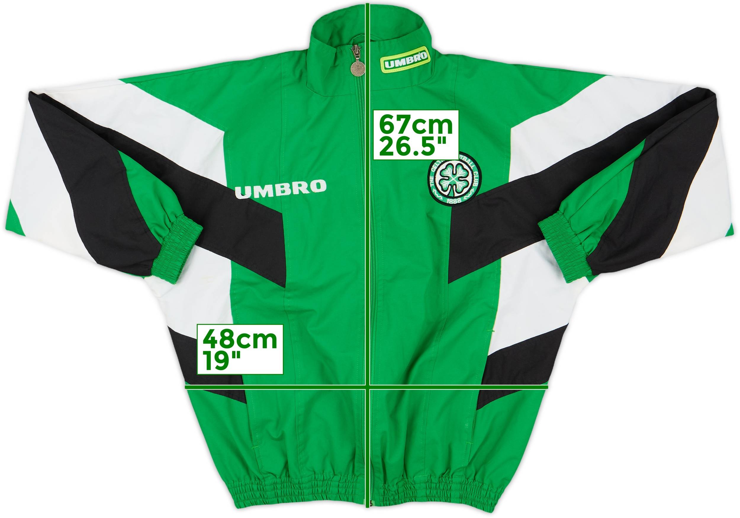1996-97 Celtic Umbro Track Jacket - 8/10 - (L.Boys)