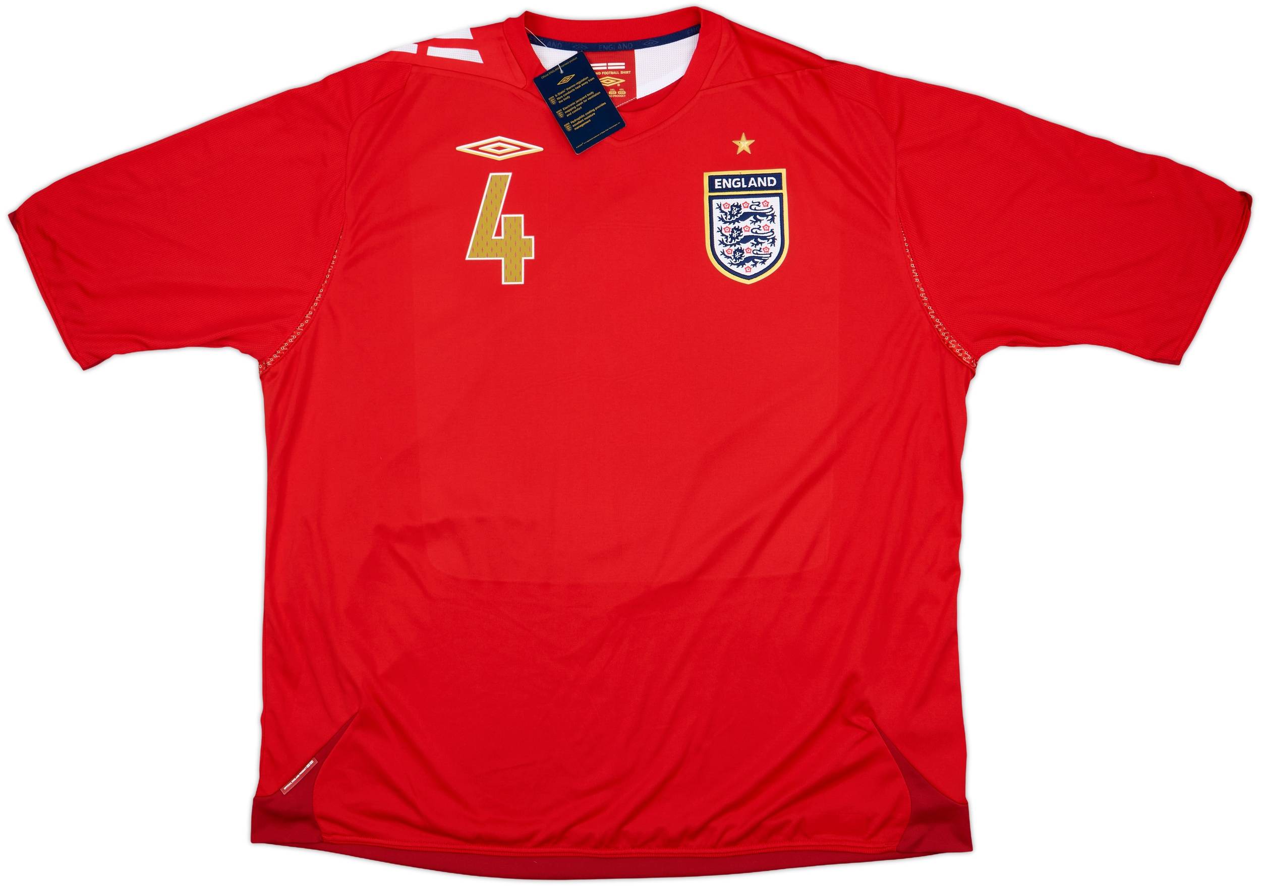 2006-08 England Away Shirt Gerrard #4 (3XL)