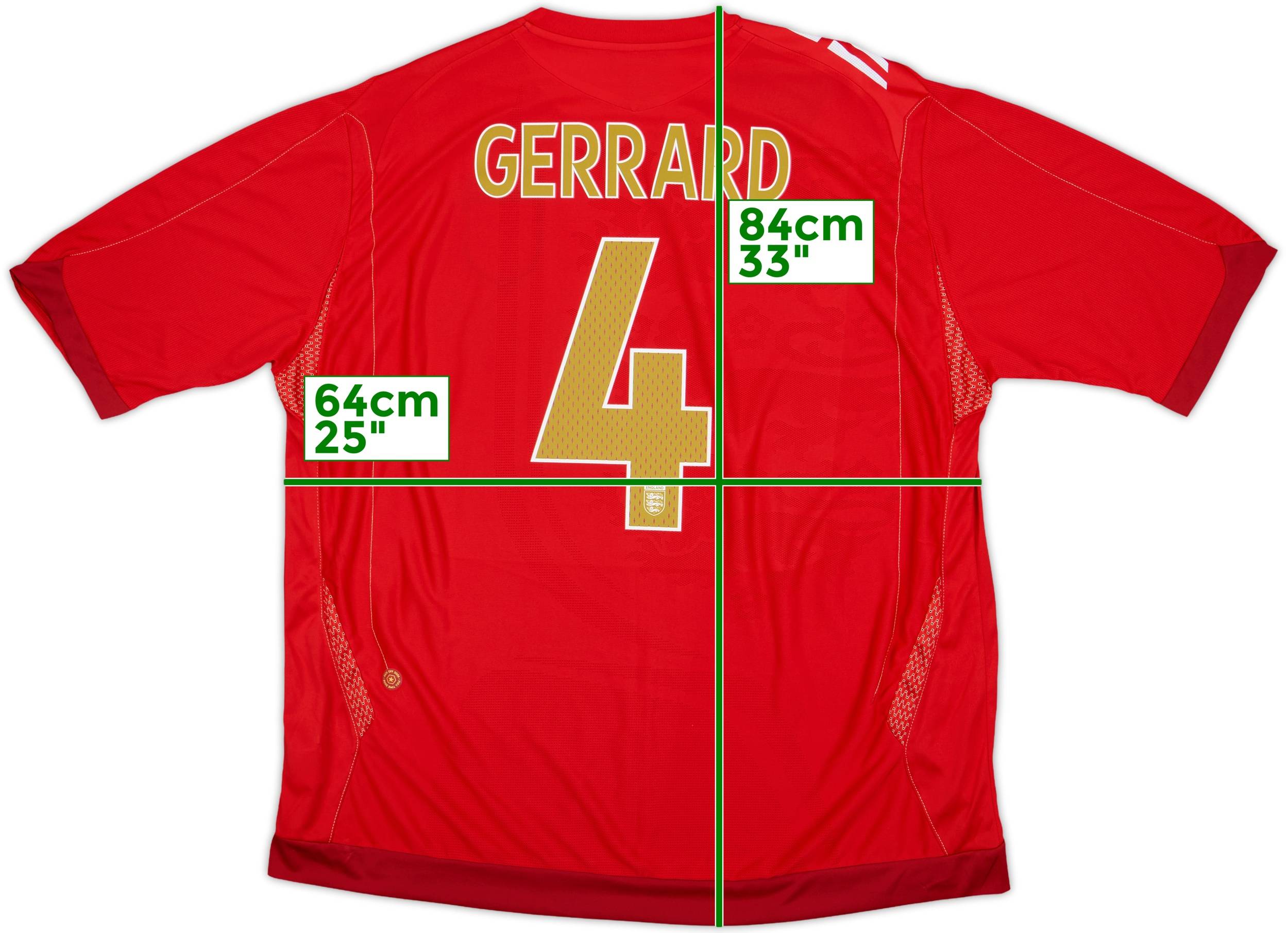 2006-08 England Away Shirt Gerrard #4 (3XL)