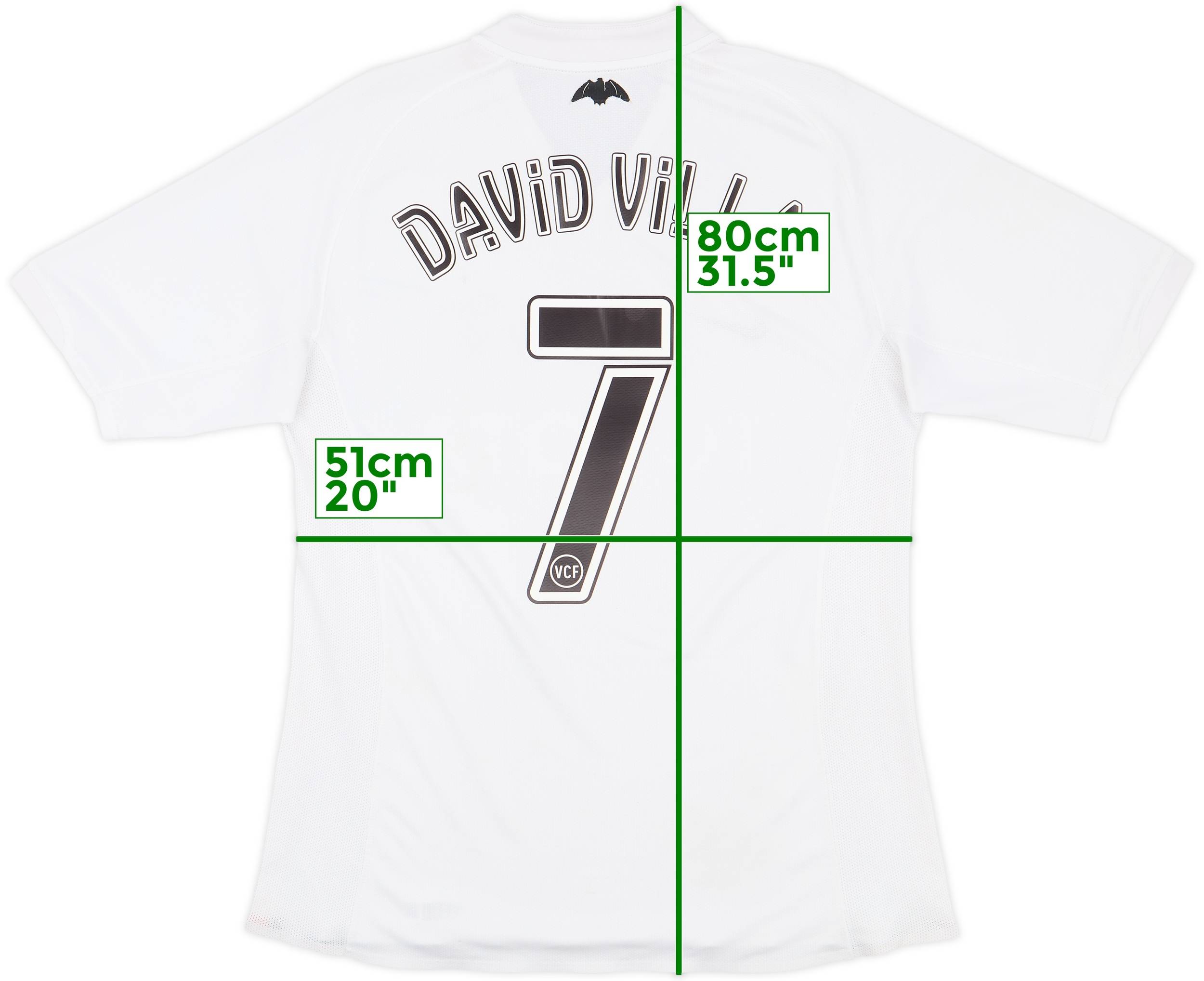 2006-07 Valencia Home Shirt David Villa #7 - 8/10 - (L)