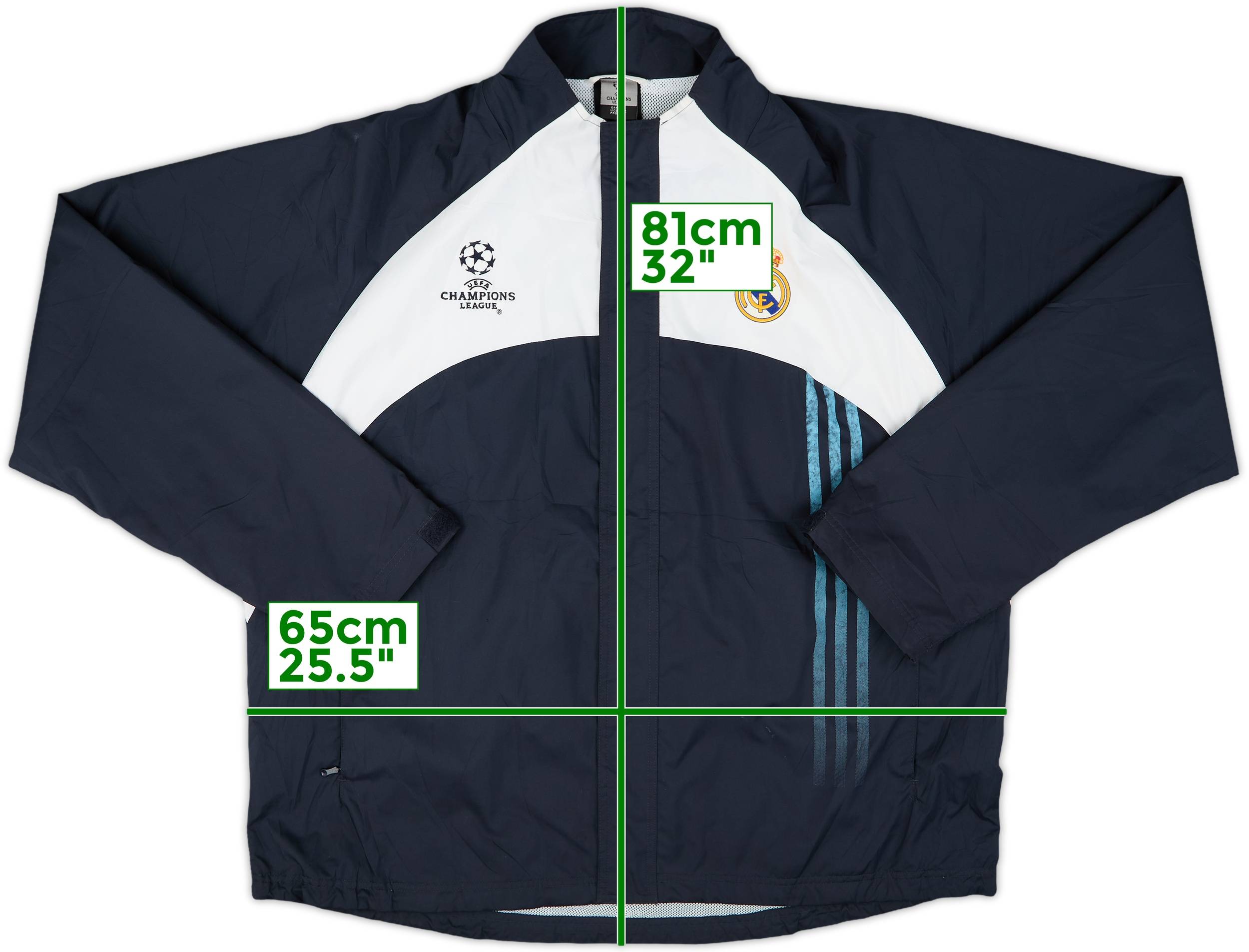 2003-04 Real Madrid adidas CL Rain Jacket - 7/10 - (L/XL)