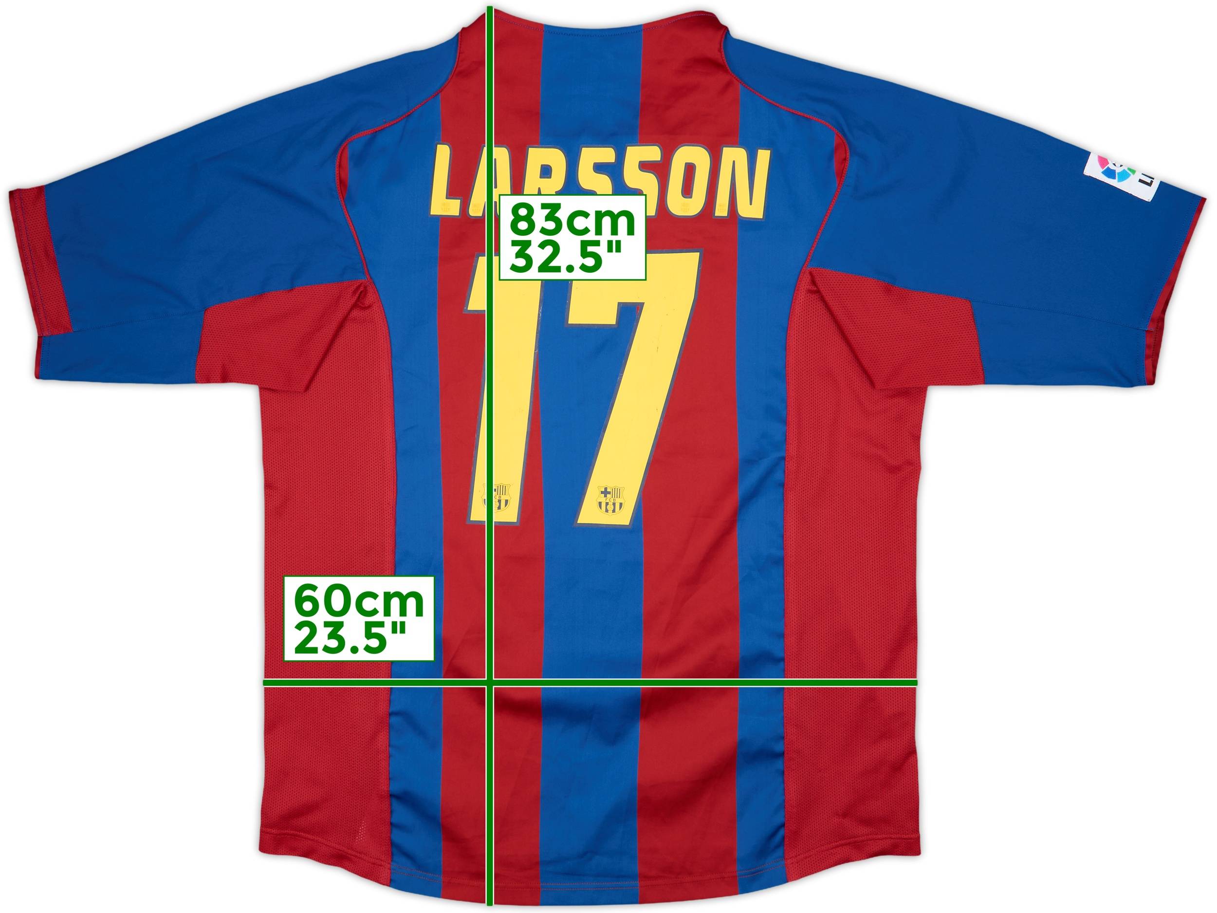 2004-05 Barcelona Home Shirt Larsson #17 - 7/10 - (XL)