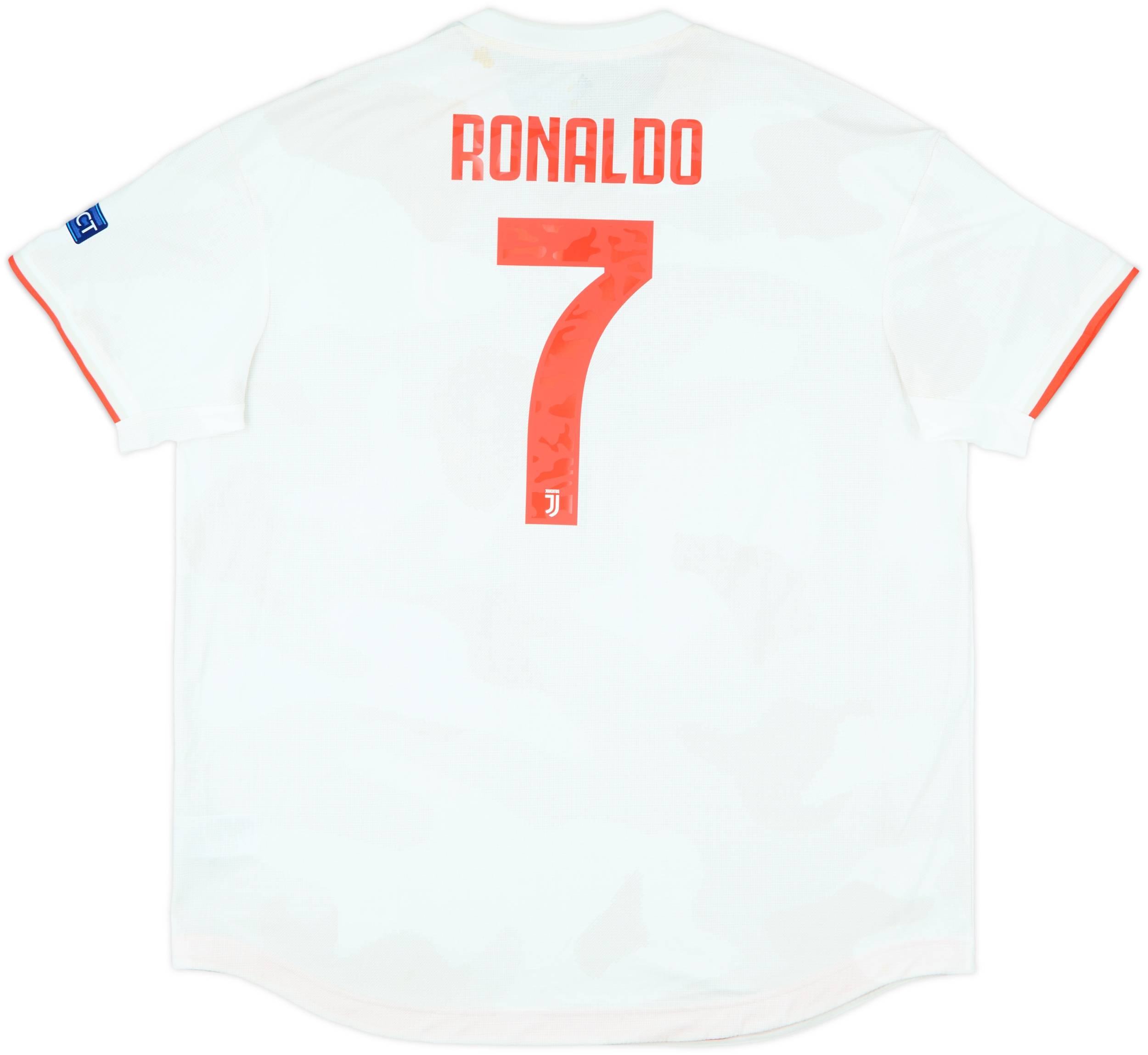 2019-20 Juventus Auténtica Visitante Camiseta Ronaldo #7 (XXL), image size:2500x2298