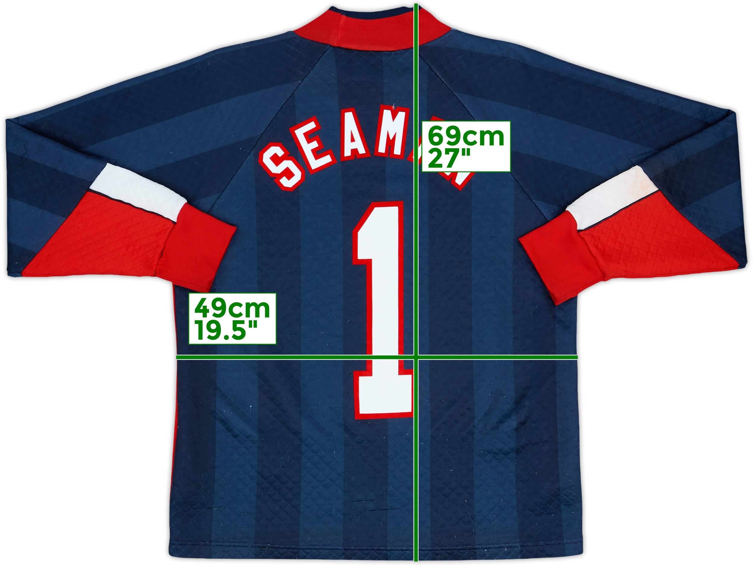 1997-98 England GK Shirt Seaman #1 - 8/10 - (Y)