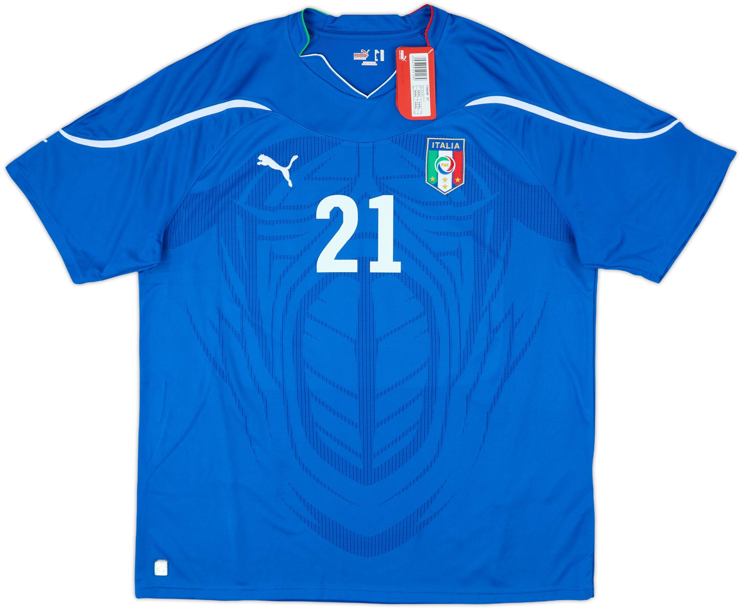 PUMA イタリア代表 2010 Home No.21 Pirlo 2010-12 Italy Home Shirt Pirlo #21 (3XL)