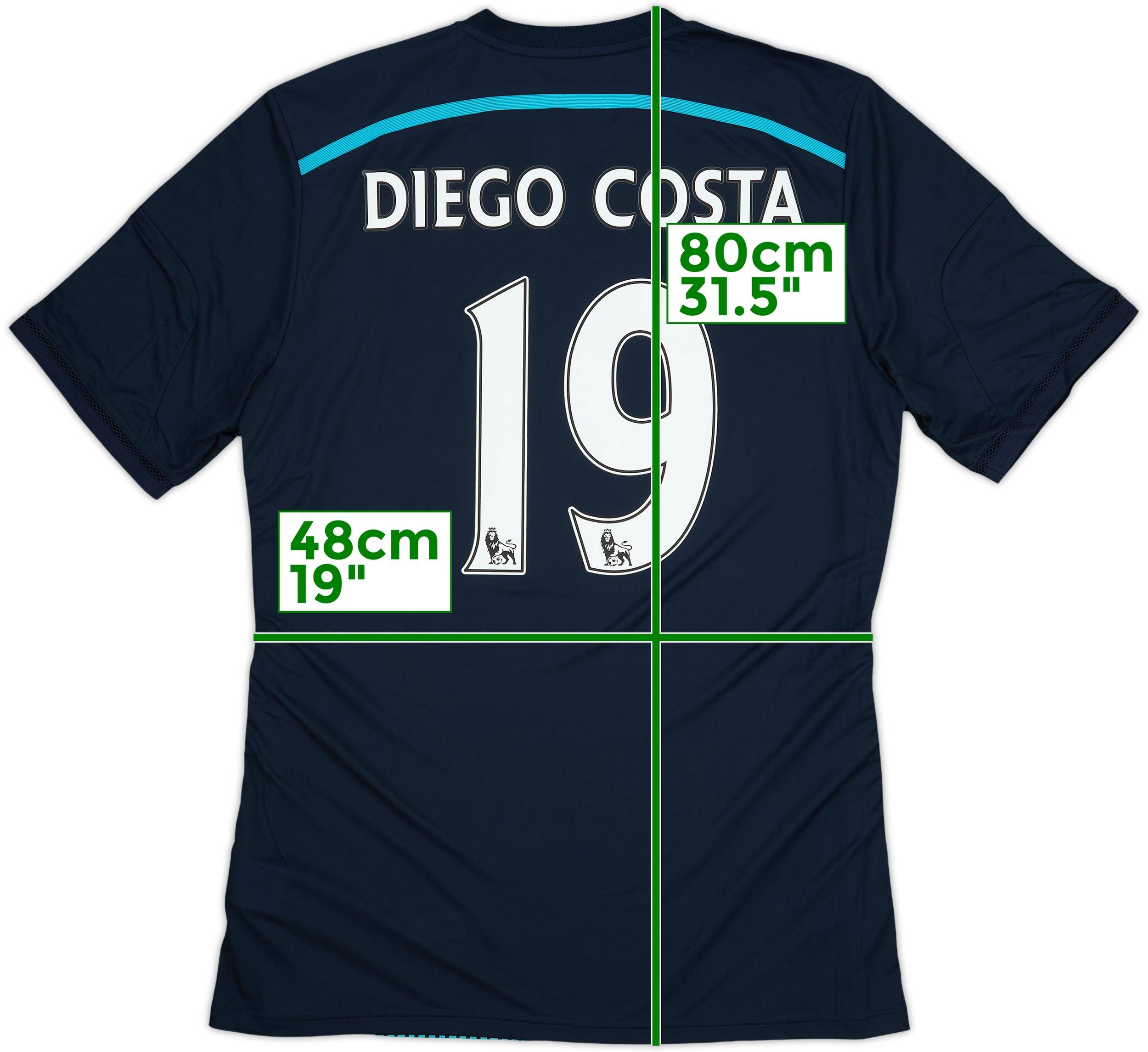 2014-15 Chelsea Player Issue Third Shirt Diego Costa #19 (L/XL)