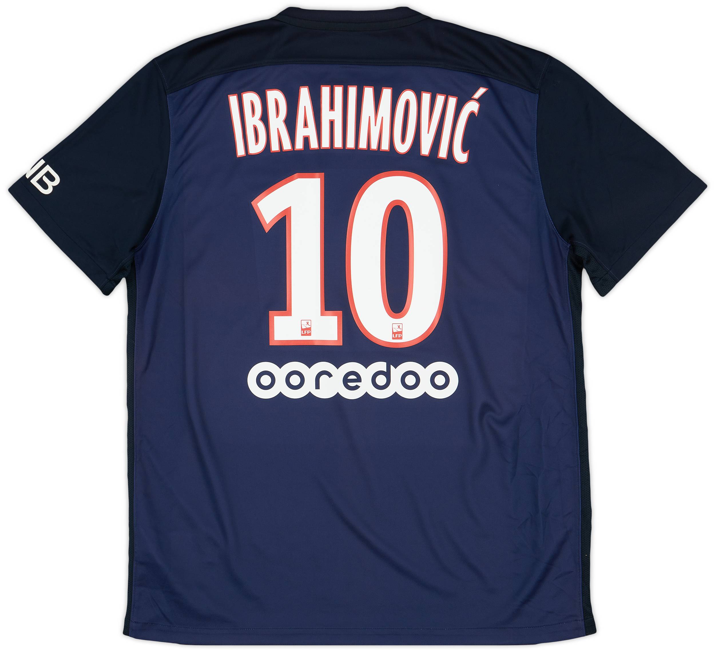 2015-16 Paris Saint-Germain Home Shirt Ibrahimovic #10 - 7/10 - (L)