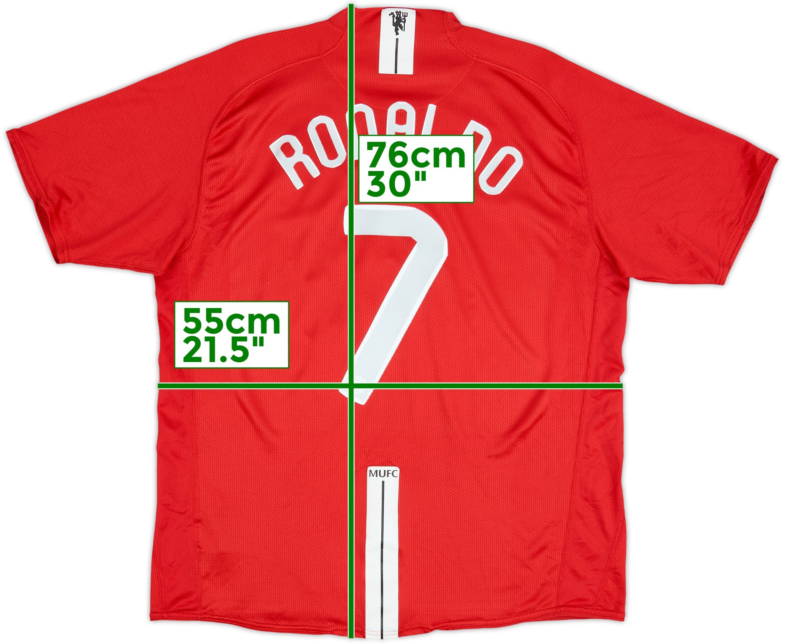 2007-09 Manchester United Home Shirt Ronaldo #7 - 6/10 - (XL)