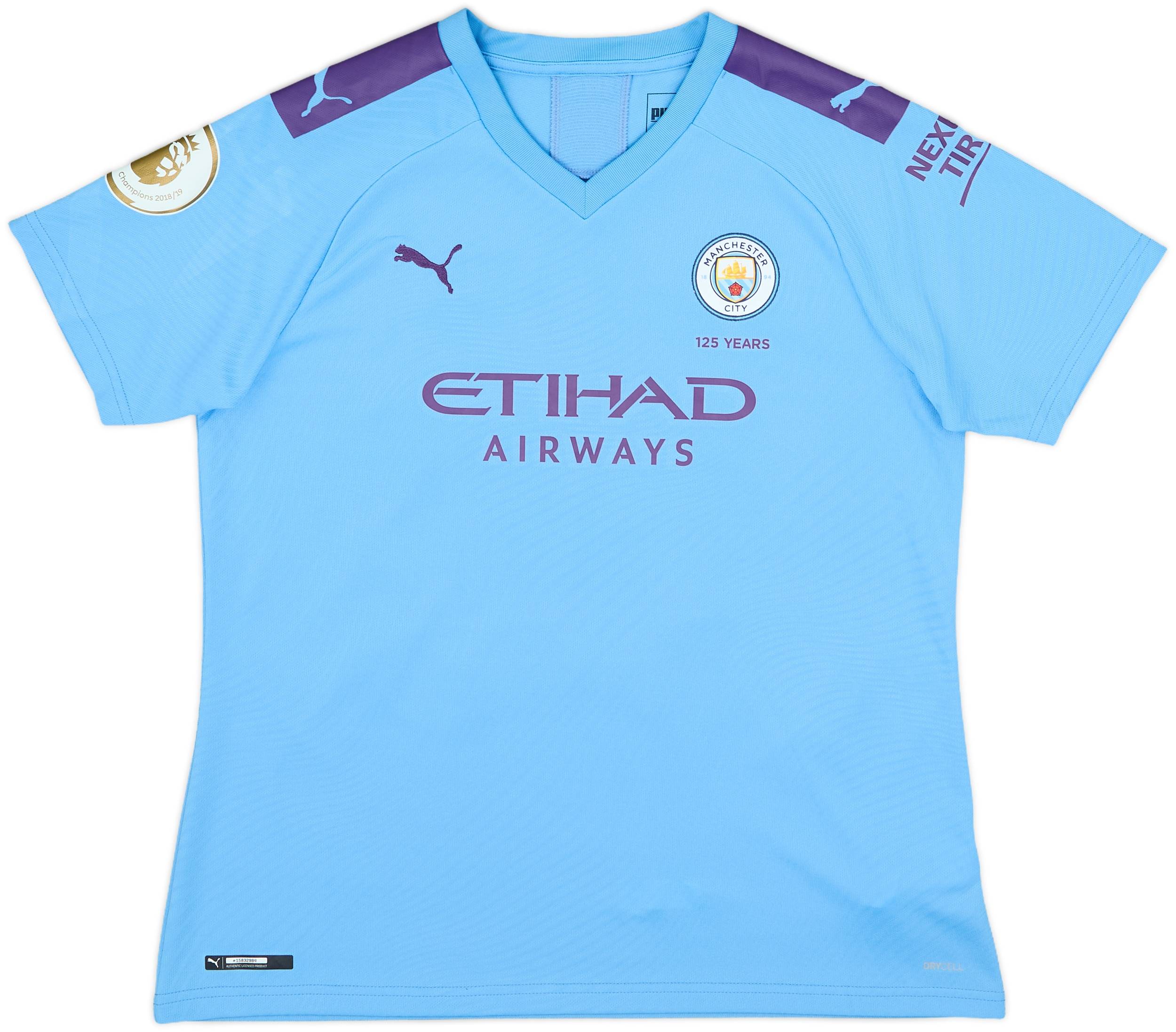 2019-20 Manchester City Home Shirt Bernardo #20 - 7/10 - (Women's XL)