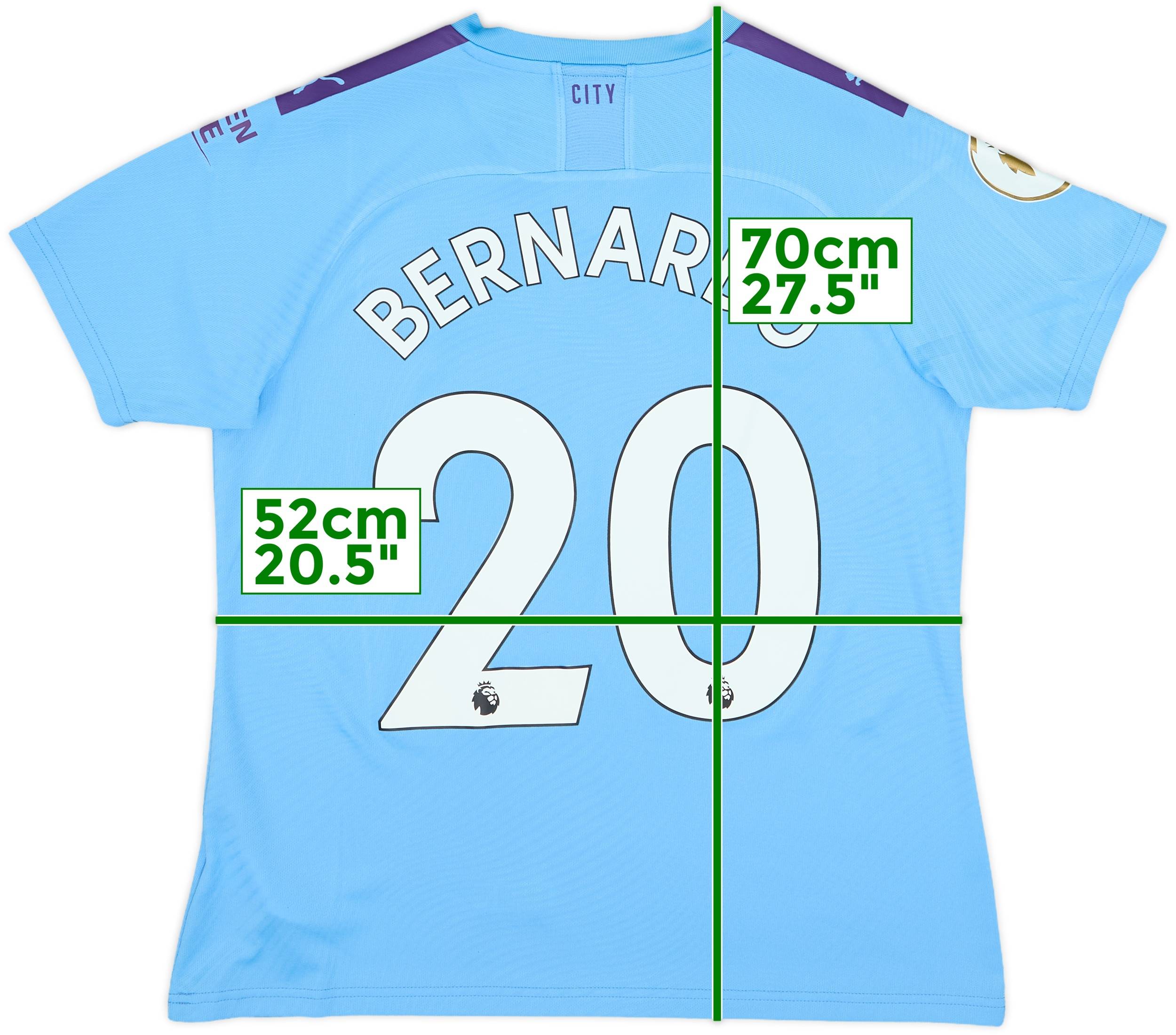 2019-20 Manchester City Home Shirt Bernardo #20 - 7/10 - (Women's XL)