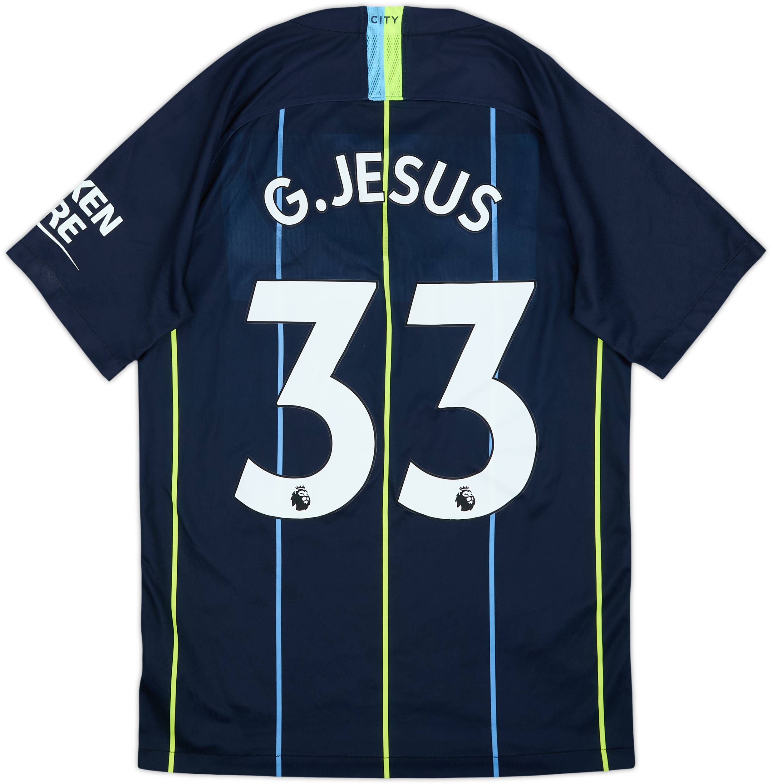 マンチェスター・シティ シャツ G. JESUS 33 2018-19 Manchester City Away Shirt G.Jesus #33 - 8/10 - (S)
