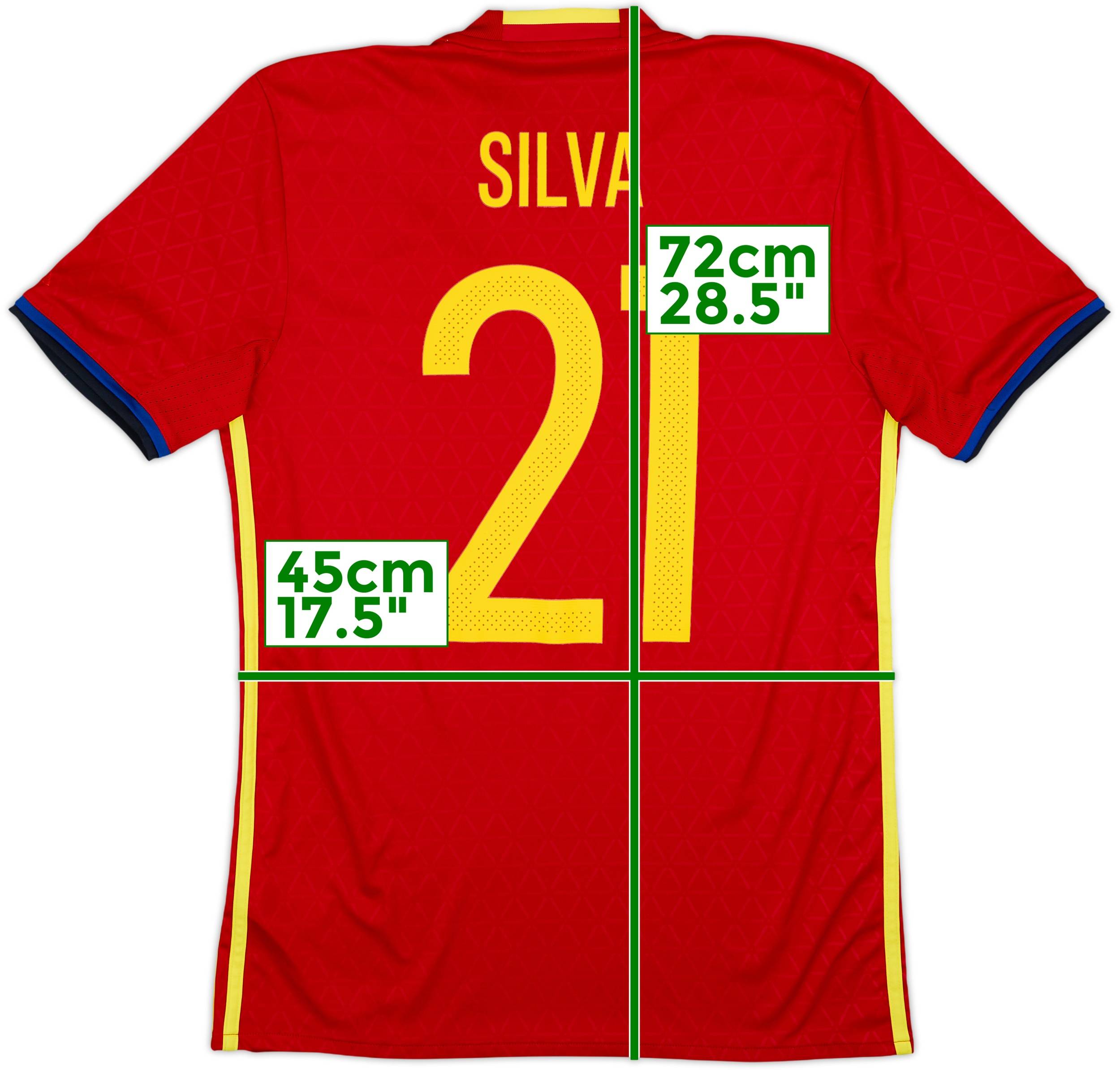 2016-17 Spain Home Shirt Silva #21 - 10/10 - (S)