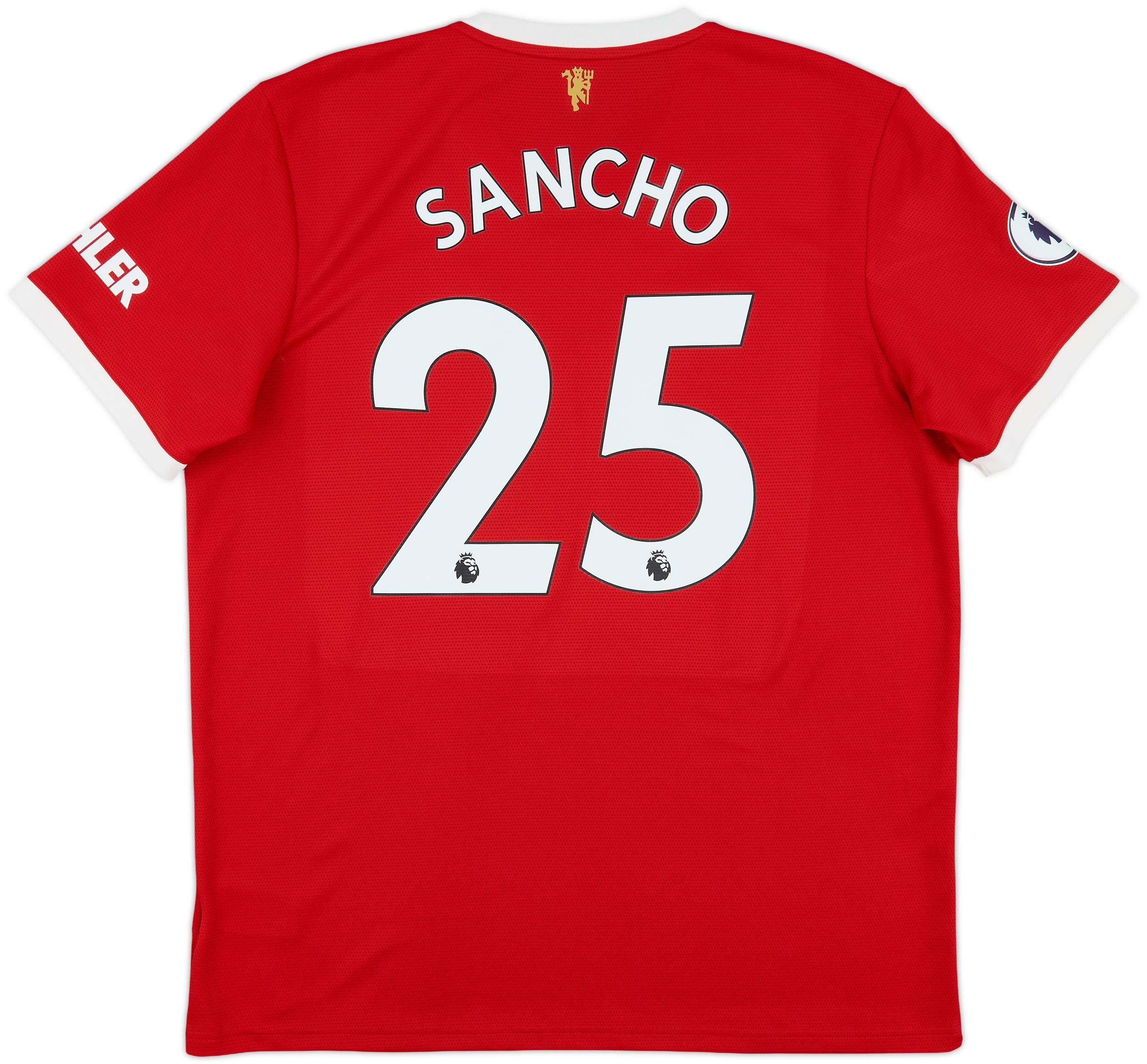 2021-22 Manchester United Home Shirt Sancho #25 - 8/10 - (XL)