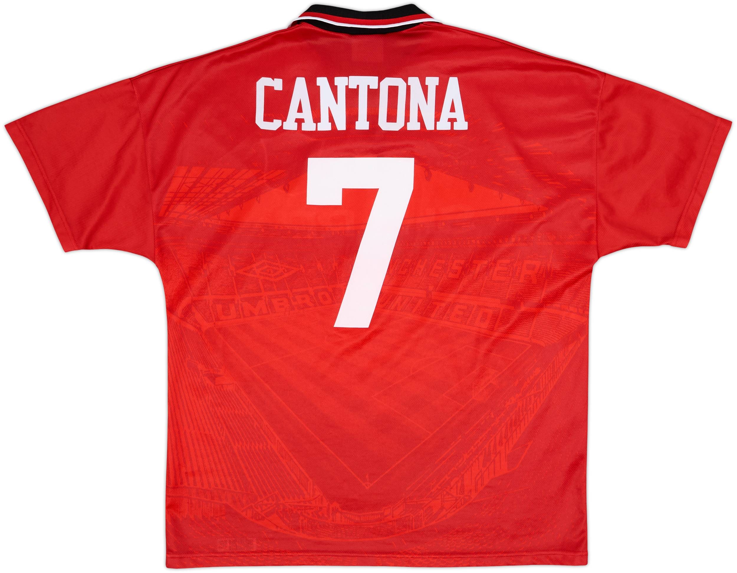 マンチェスター・ユナイテッド カントナ UMBRO XL 1994-96 Manchester United Home Shirt Cantona #7 - 8/10 - (XL)