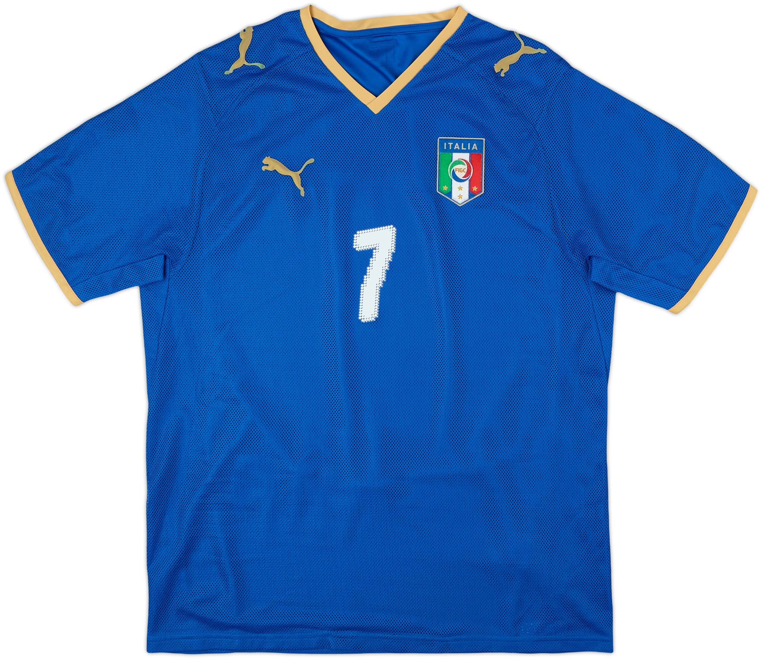 2007-08 Italy Home Shirt Del Piero #7 - 8/10 - (M)