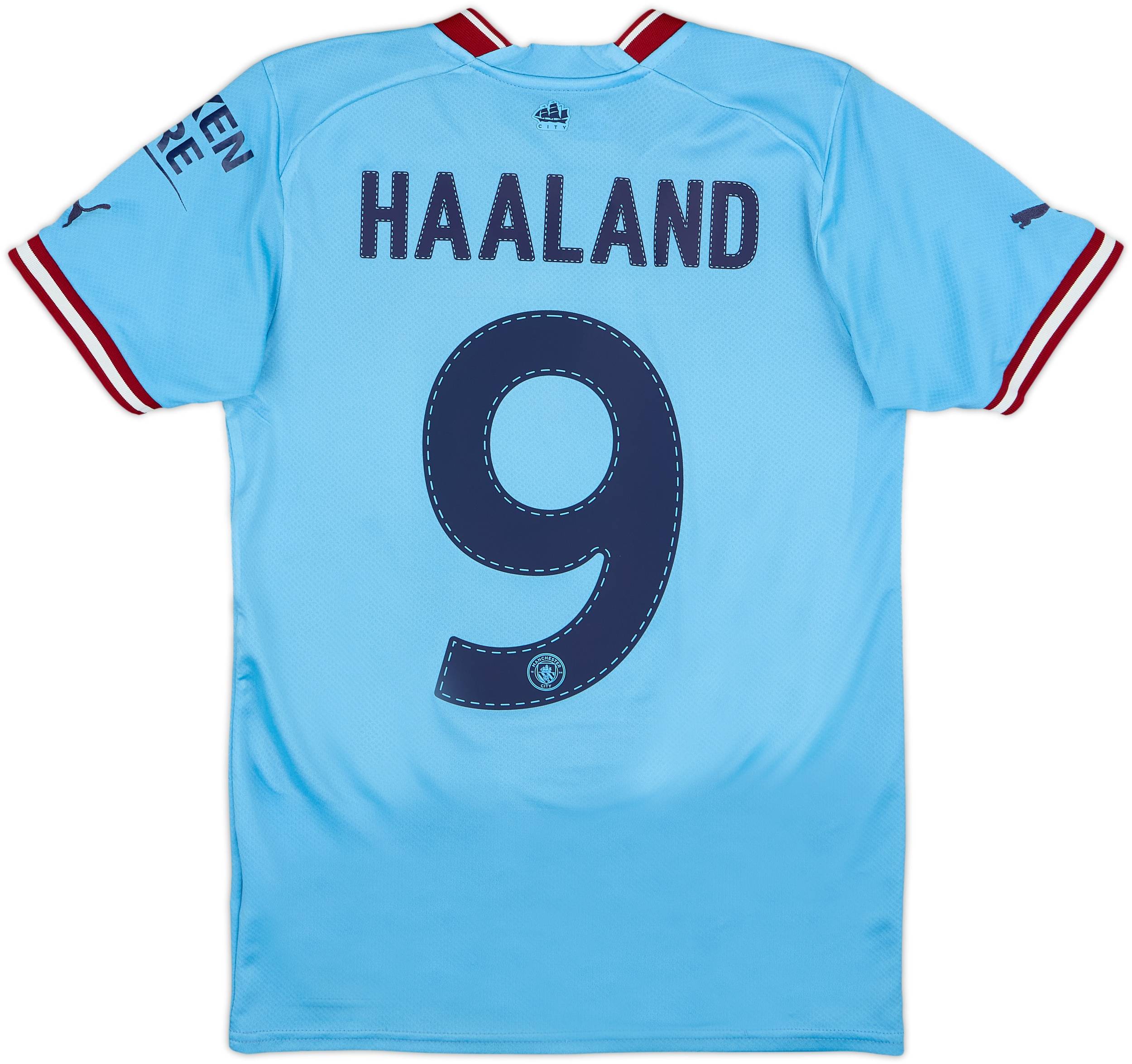 2022-23 Manchester City Home Shirt Haaland #9 - 6/10 - (XS)