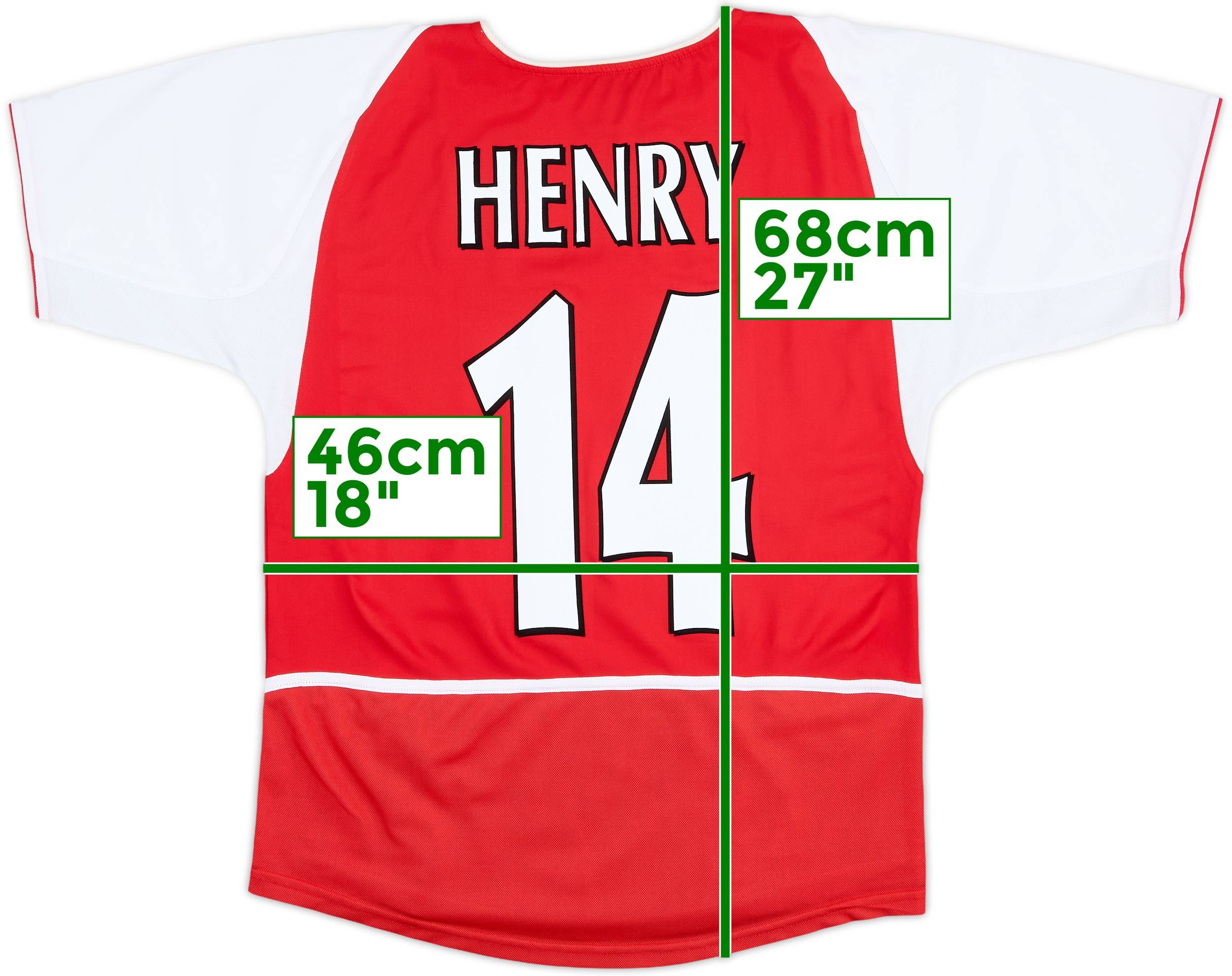 週末セール！Arsenal 07-08 3rd 【14 Henry】 2002-04 Arsenal Home Shirt Henry #14 - 8/10 - (XL.Boys)