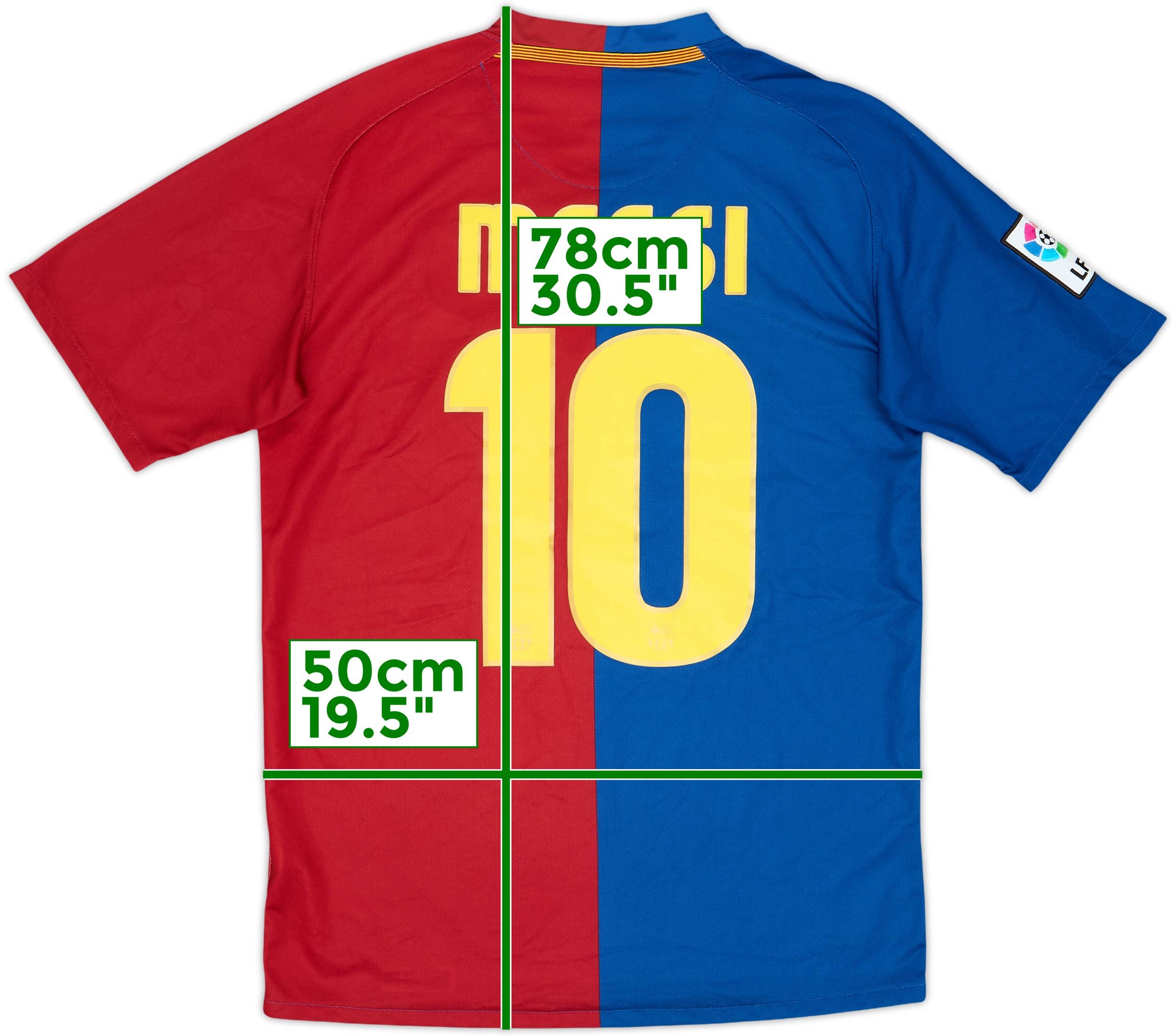 2008-09 Barcelona Home Shirt Messi #10 - 7/10 - (S)