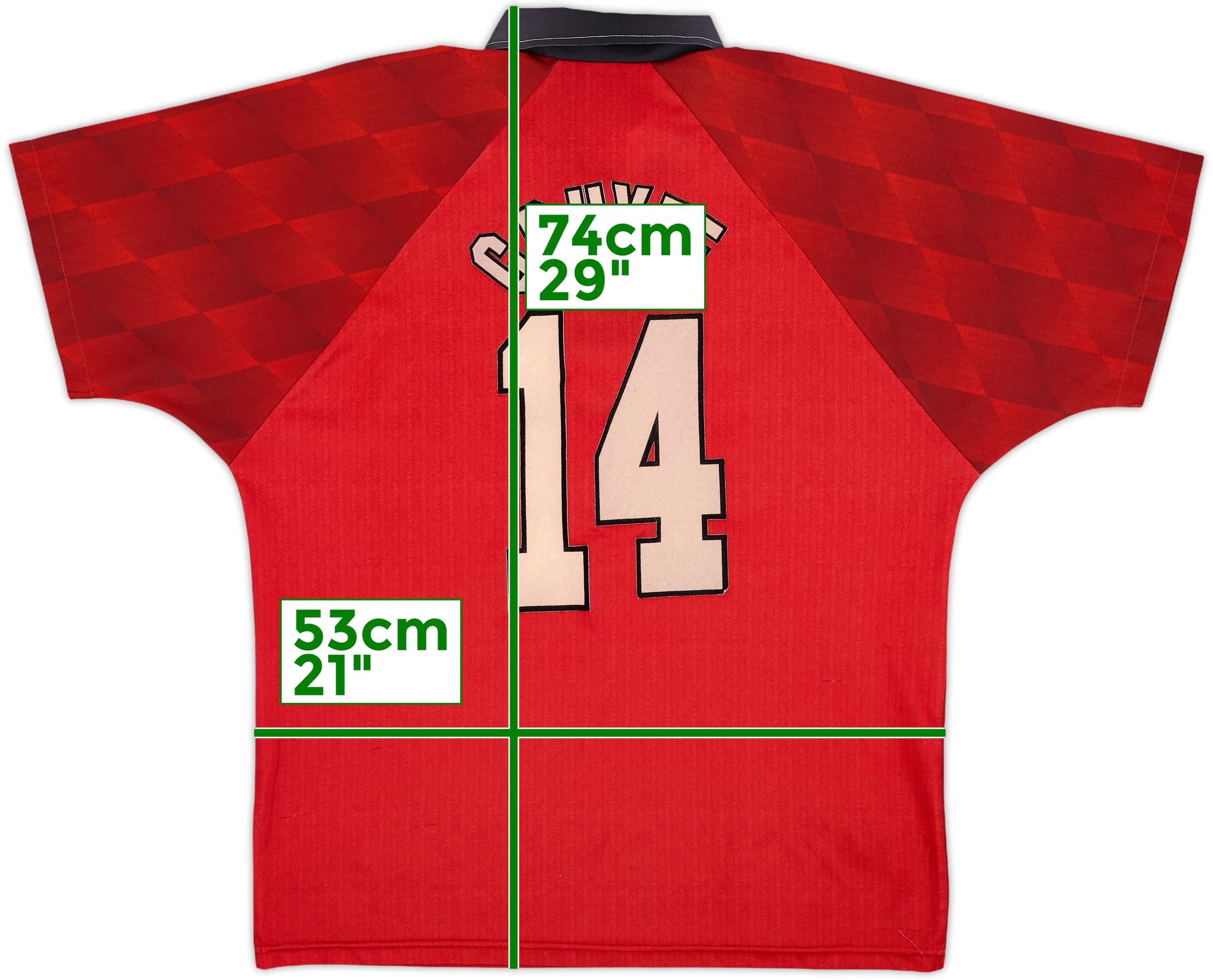 1996-98 Manchester United Home Shirt Cruyff #14 - 8/10 - (M)