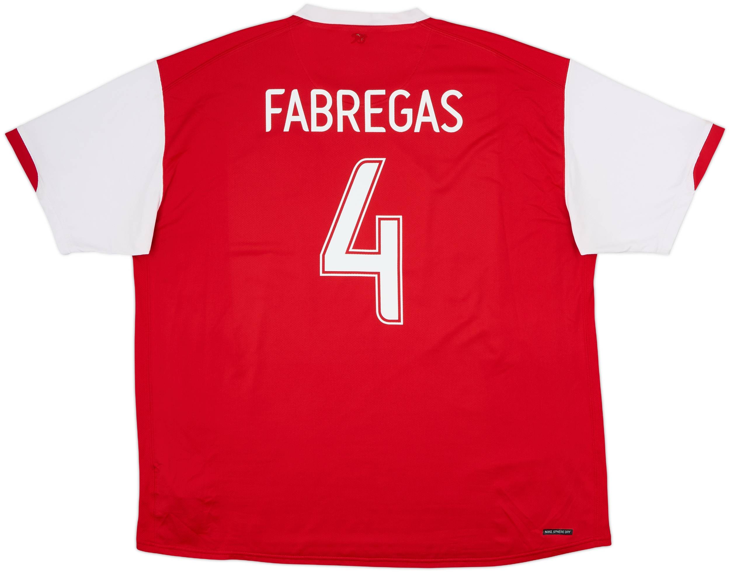 アーセナル FABREGAS 4番 ユニフォーム 2006-08 Arsenal Home Shirt Fabregas #4 - 7/10 - (3XL)