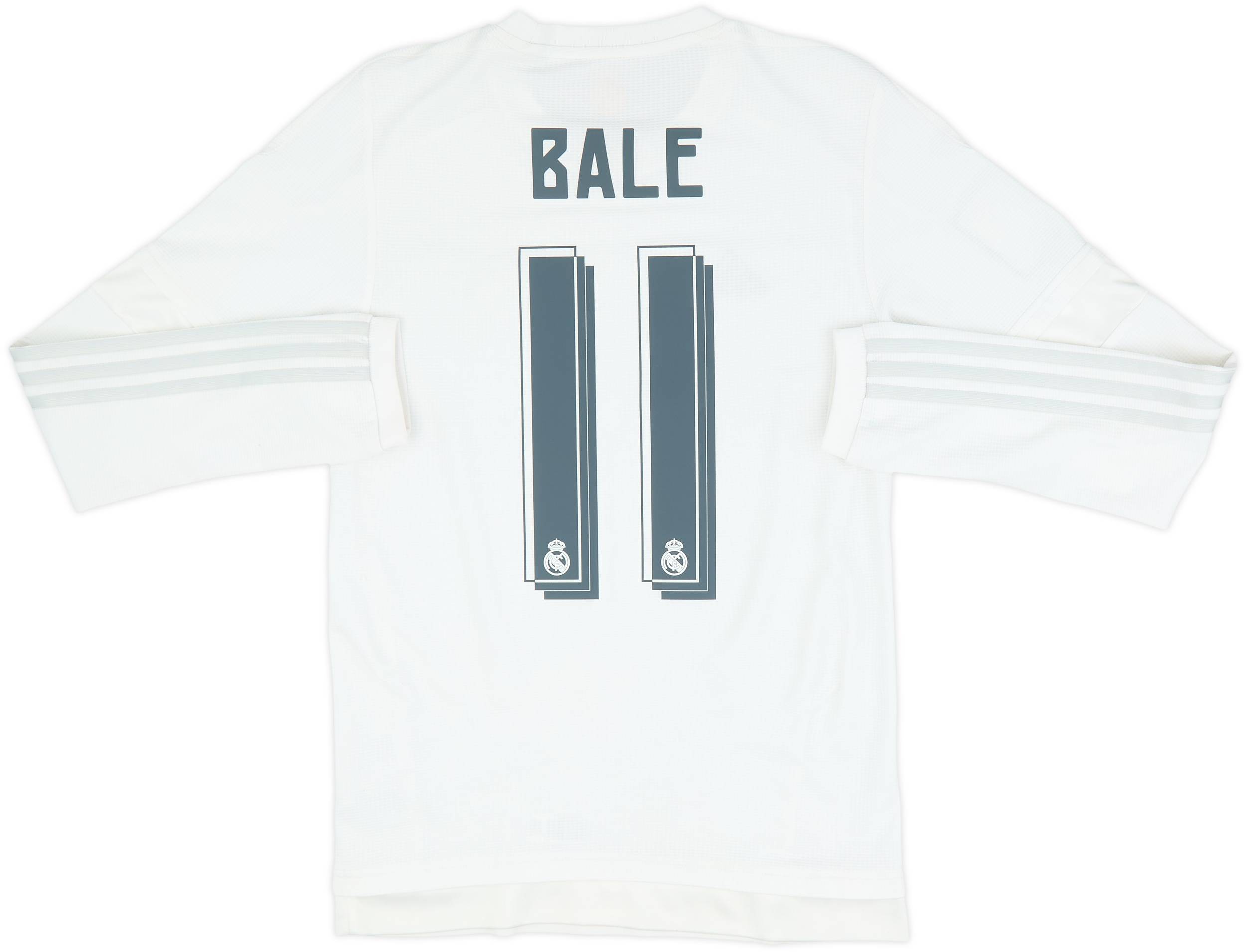 REAL MADRID Bale 11 サッカーウェア 2015-16 Real Madrid Home L/S Shirt Bale #11 - 6/10 - (XS)