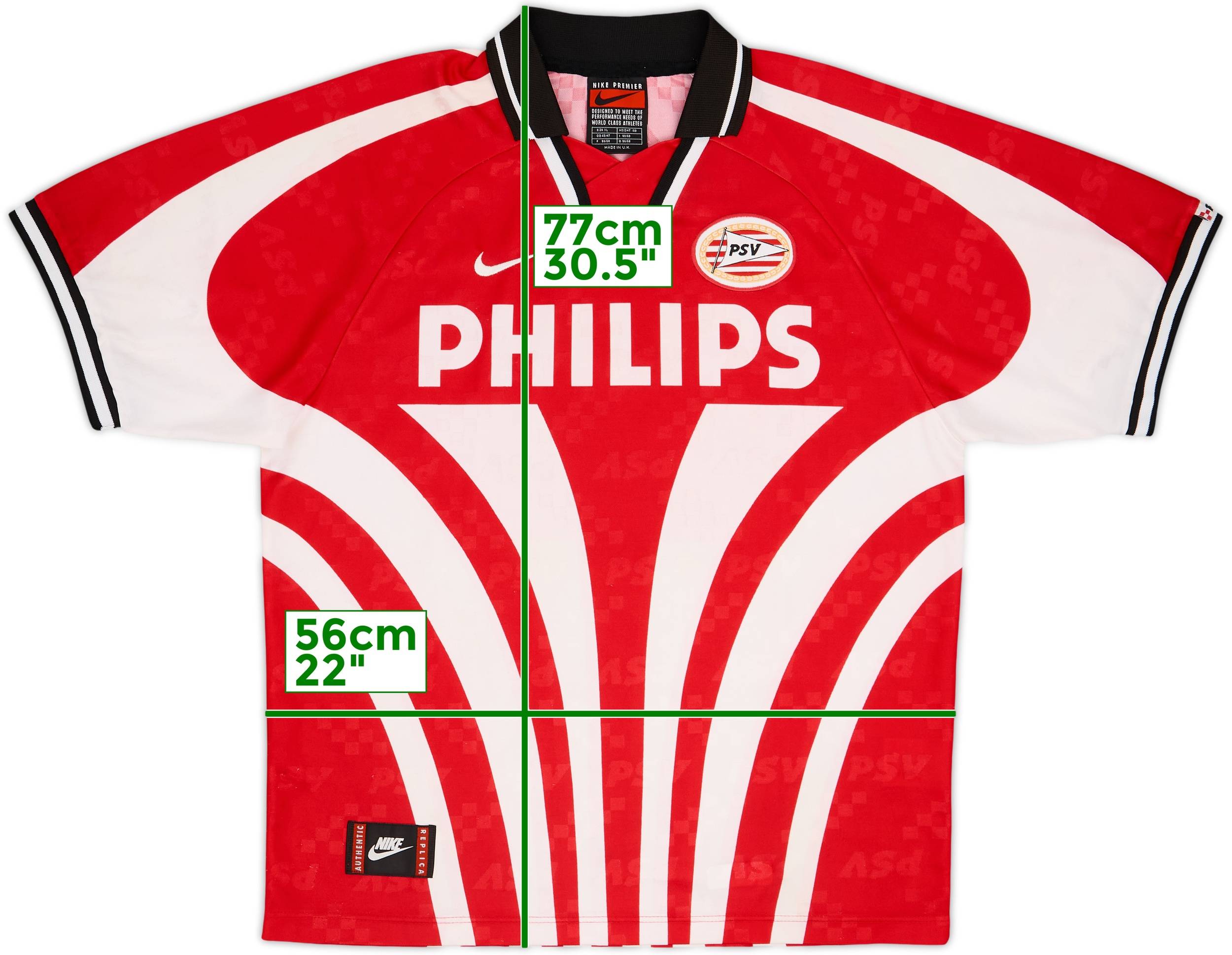 PSVアイントフォーヘン 95/96 ユニフォーム ホーム 半袖　NIKE 1995/96 PSV Home Shirt by Nike. Size Small – The Mixer