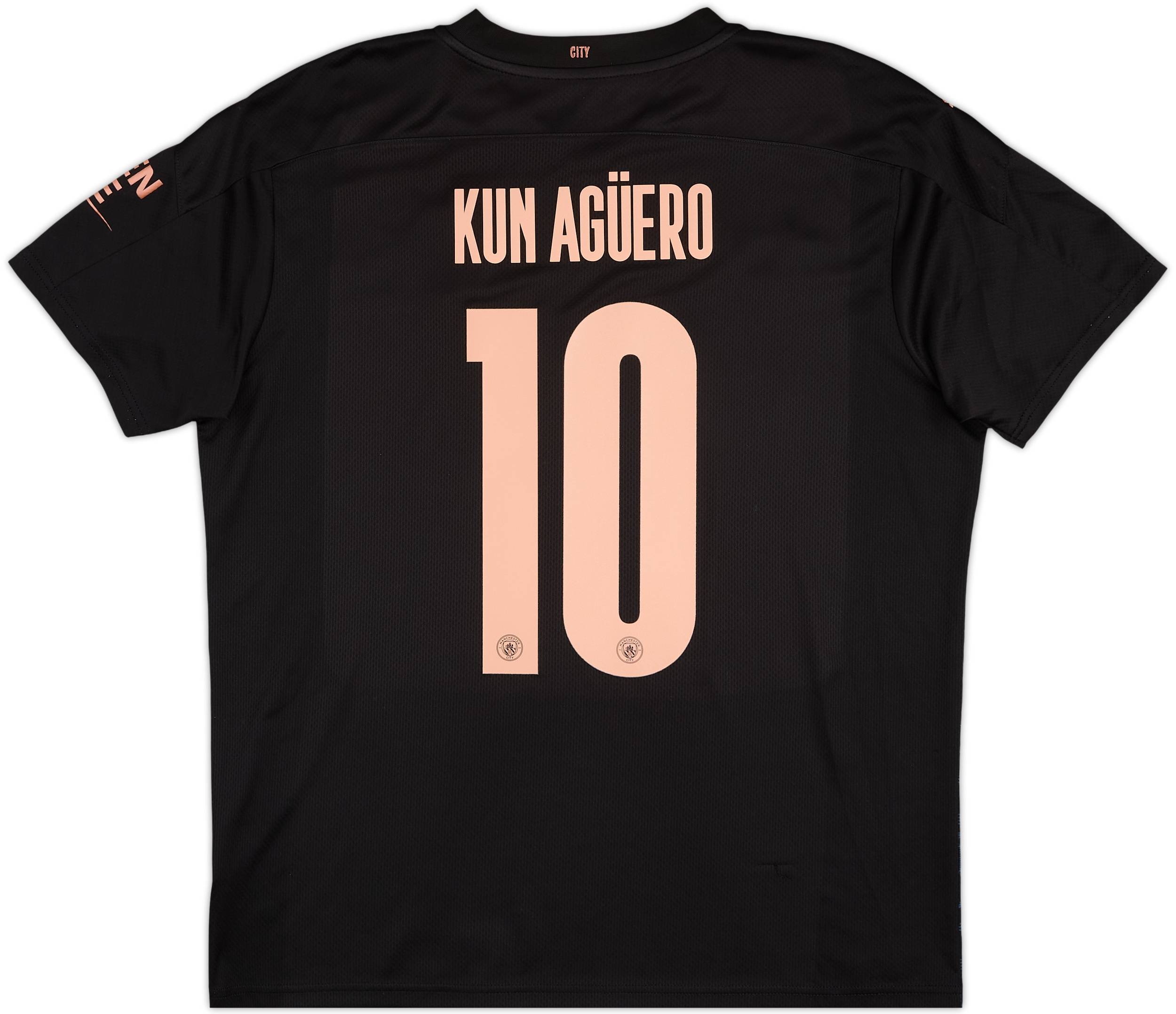 2020-21 Manchester City Away Shirt Kun Aguero #10 - 9/10 - (XL)
