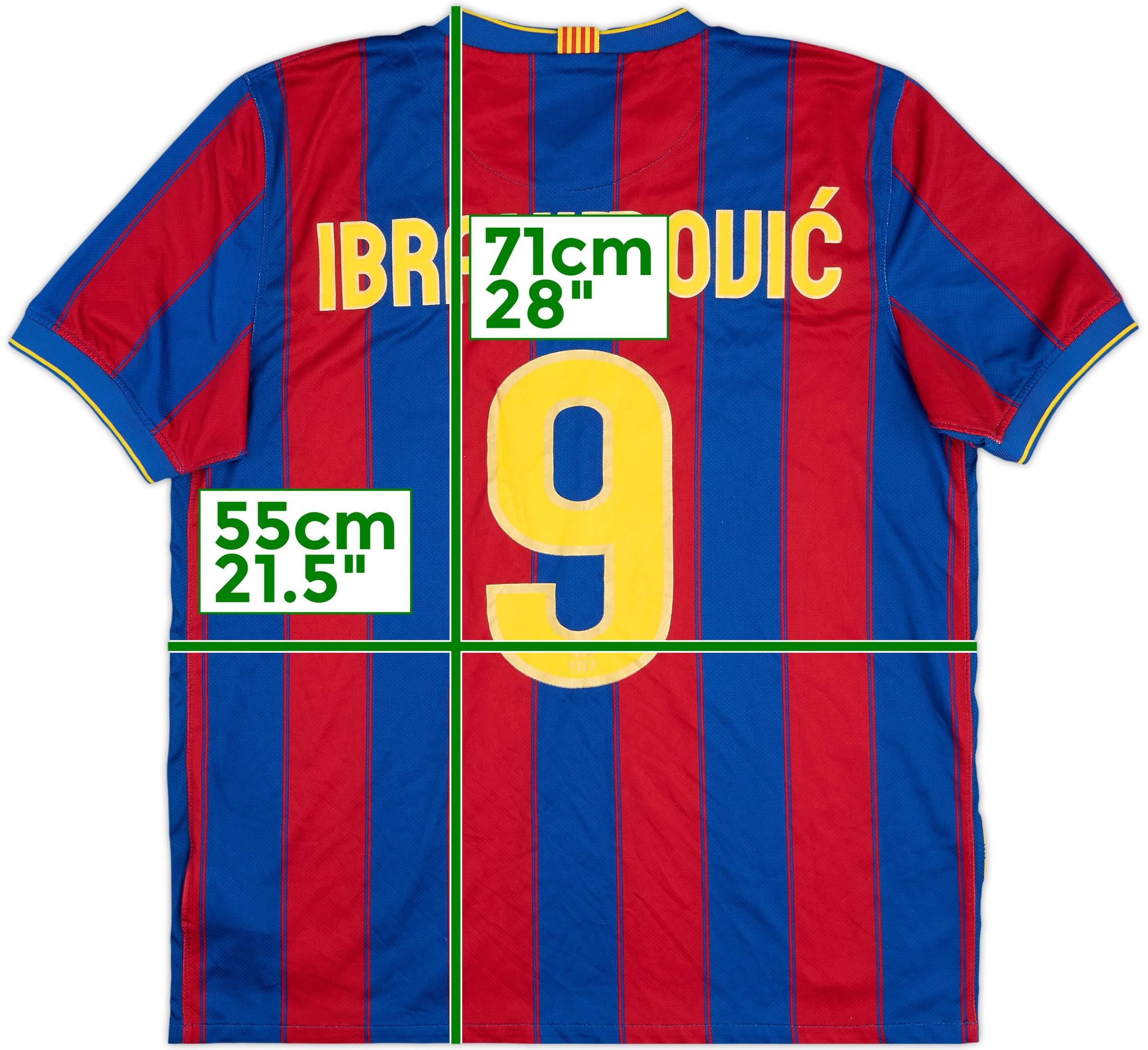 2009-10 Barcelona Home Shirt Ibrahimovic #9 - 9/10 - (L)