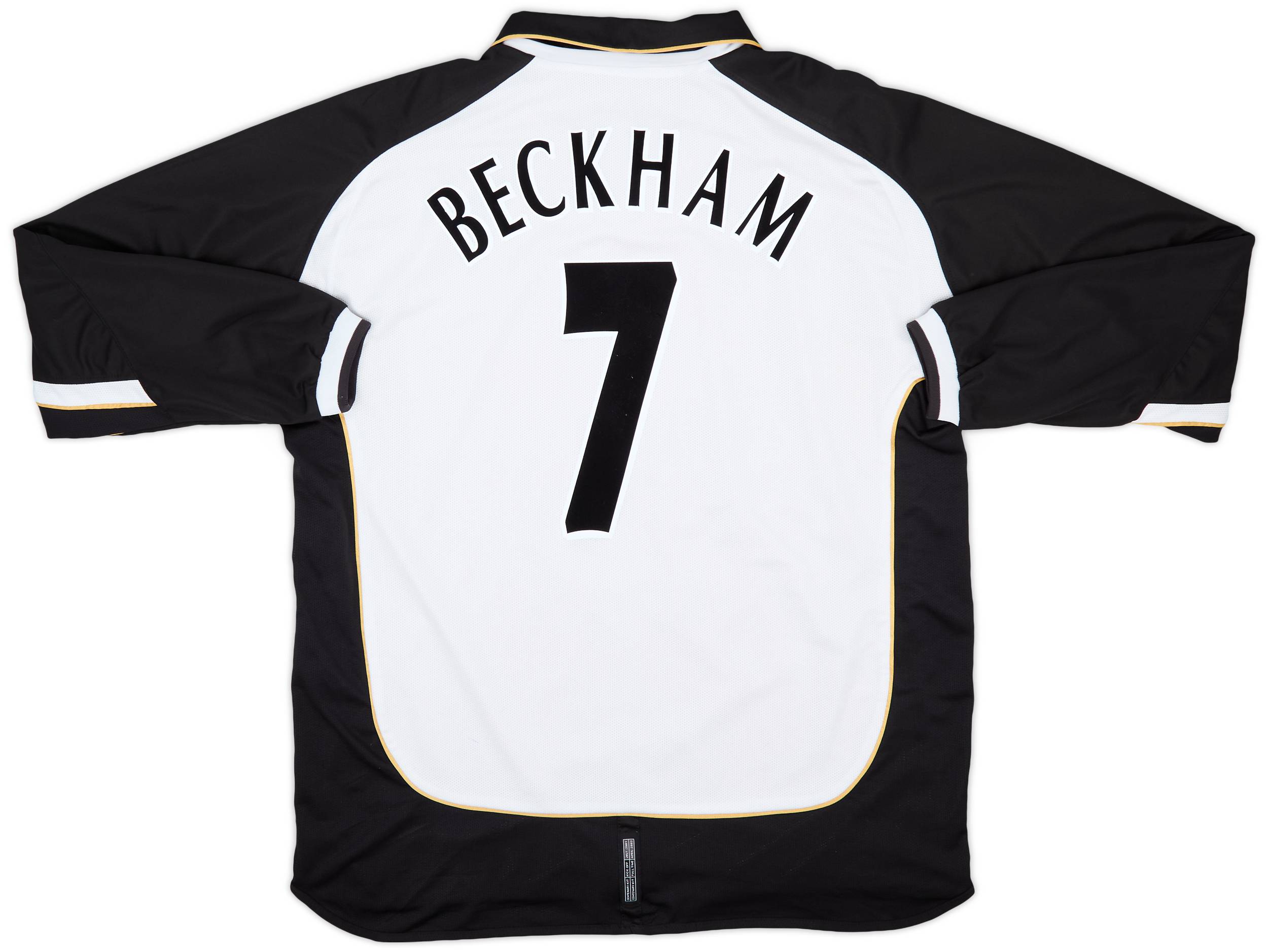 2001-02 Manchester United Centenary Away/Third L/S Shirt Beckham #7 - 9/10  - (XXL)