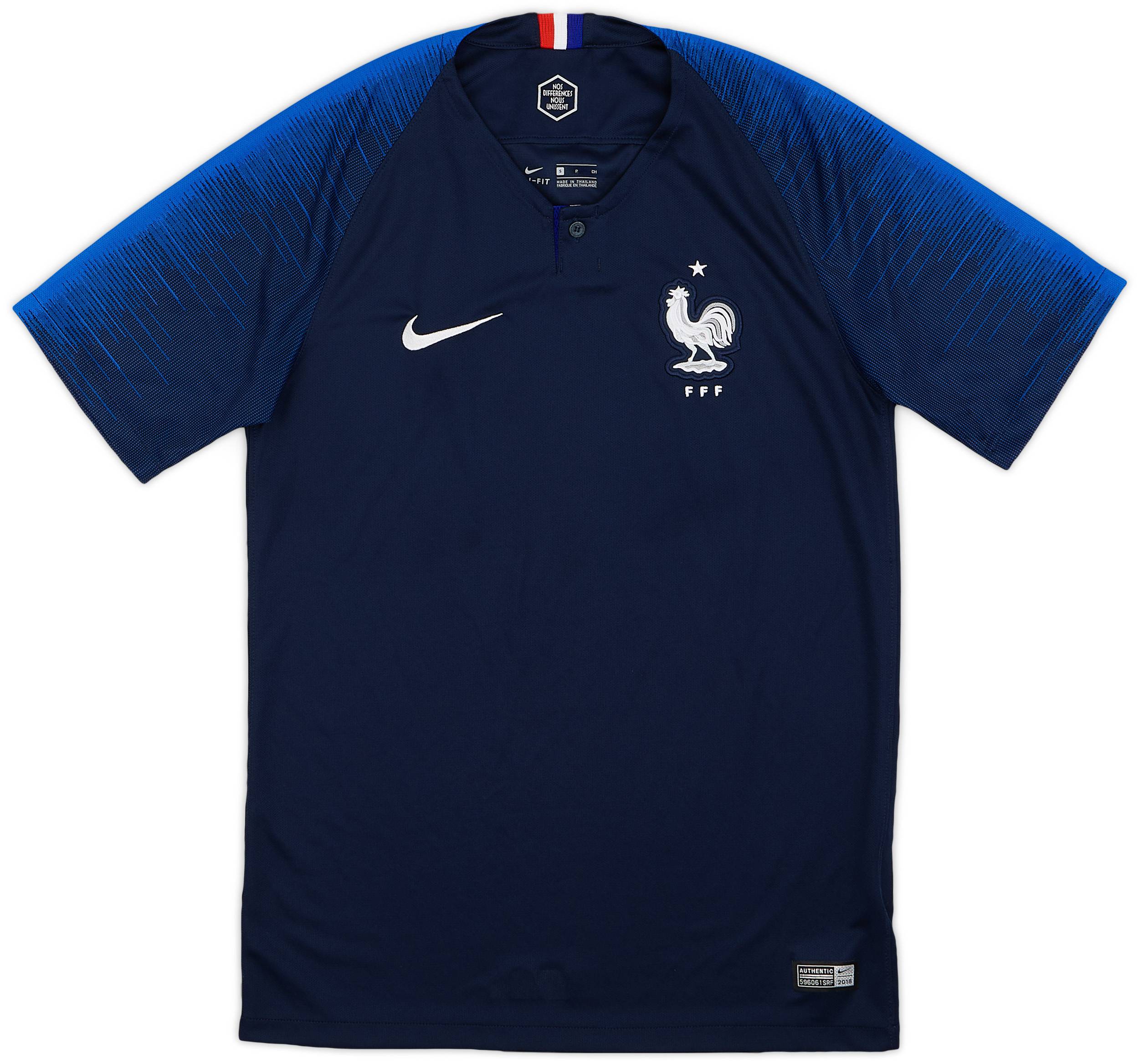 2018 France Home Shirt - 8/10 - (S)