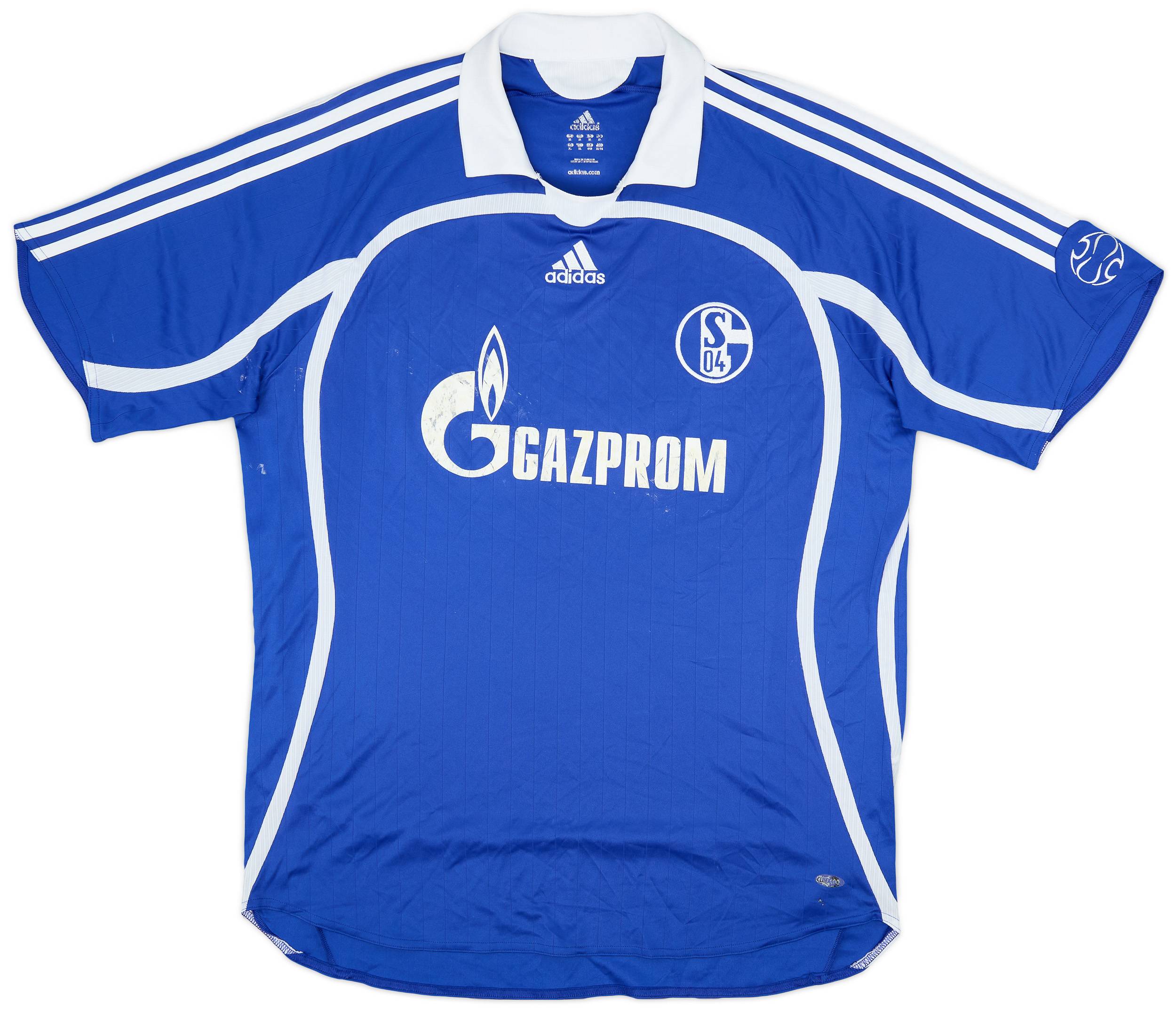 2007-08 Schalke 'Schalke-FanClub United Kingdom' Home Shirt - 4/10 - (XL)